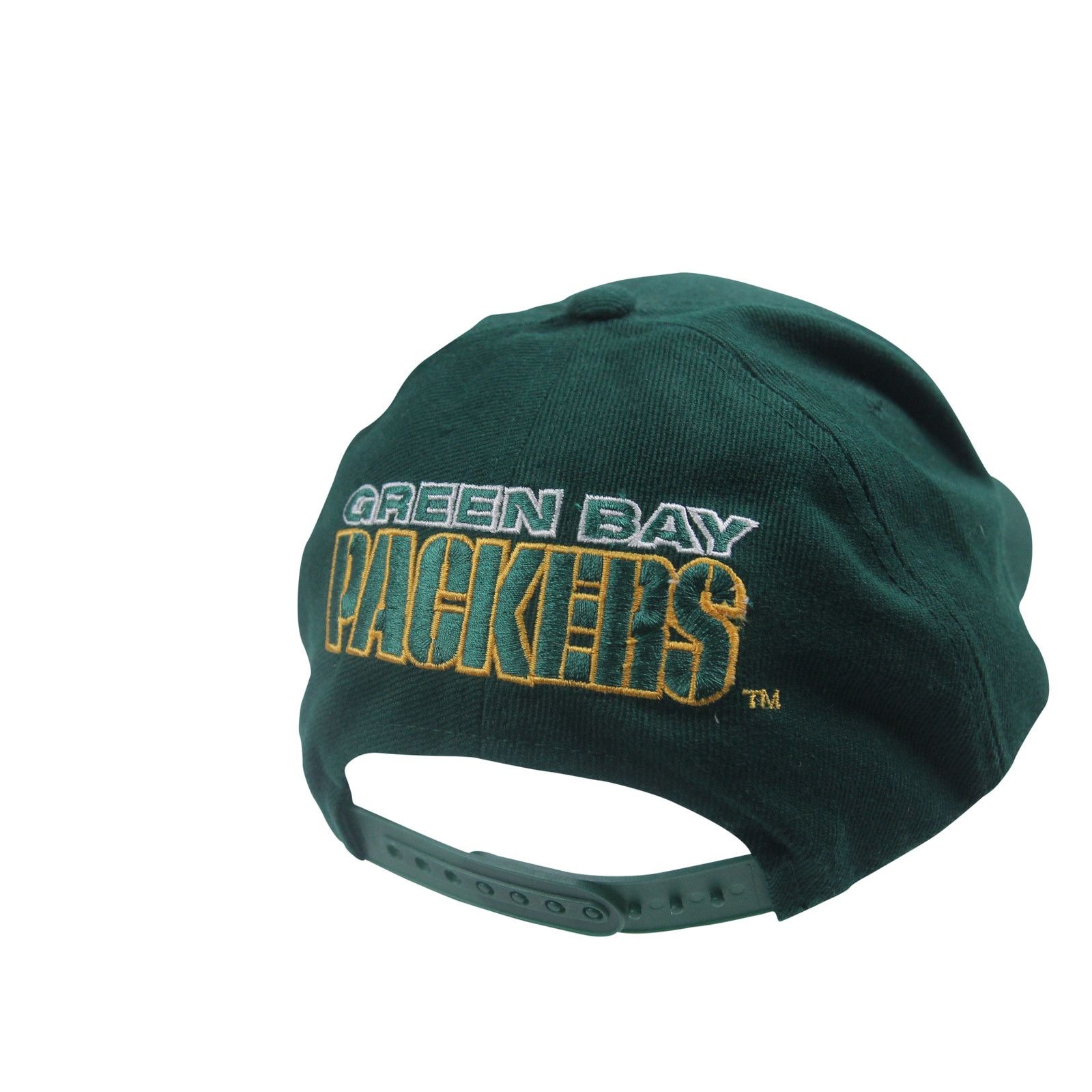 NFL × Vintage Vintage Green Bay Packers Spellout Snapback Hat Size ONE SIZE - 3 Thumbnail