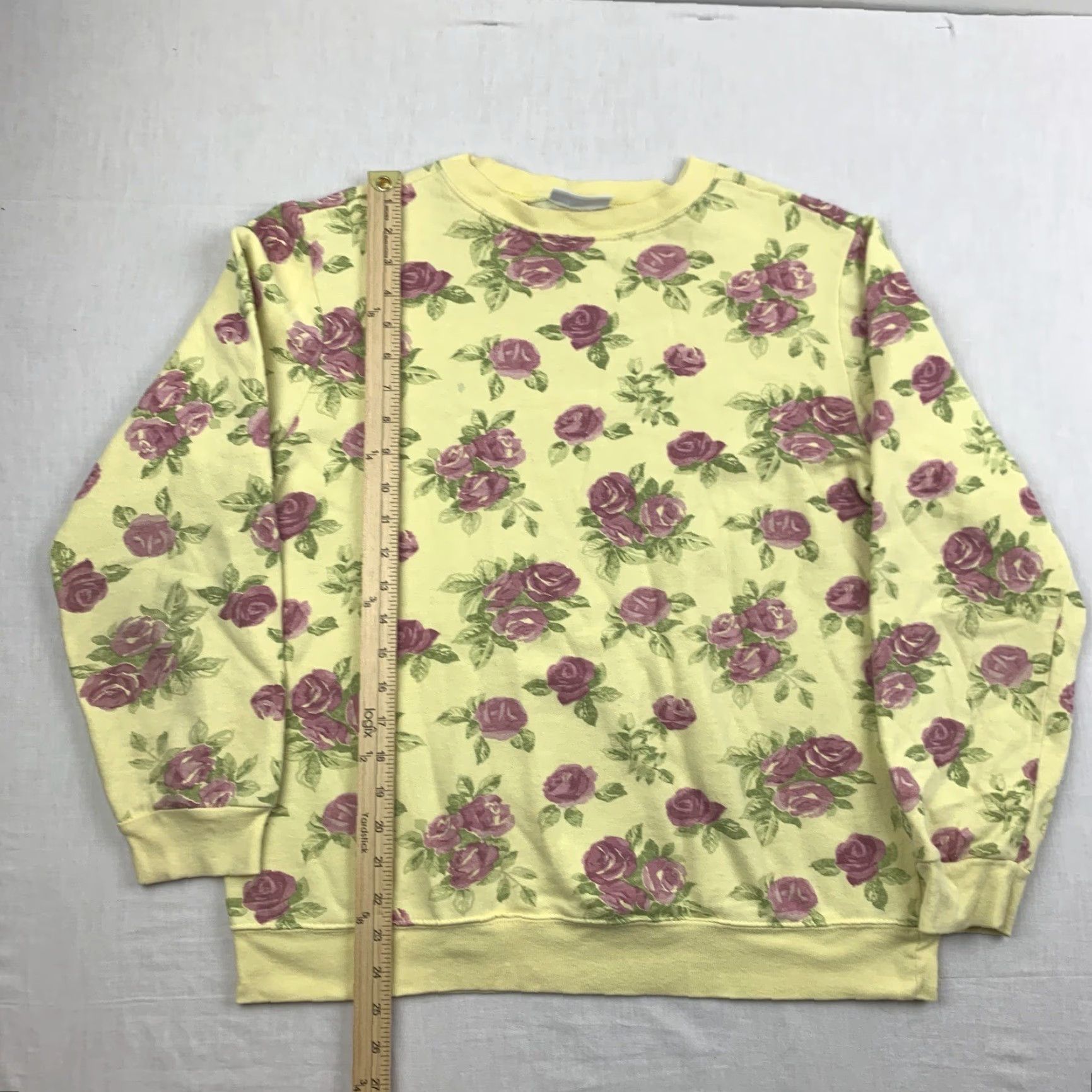 Blair VINTAGE Blair Sweatshirt Womens M Yellow Floral 90s Nature Outdoor Cartoon Flowers Crew Pullover Size M / US 6-8 / IT 42-44 - 5 Thumbnail