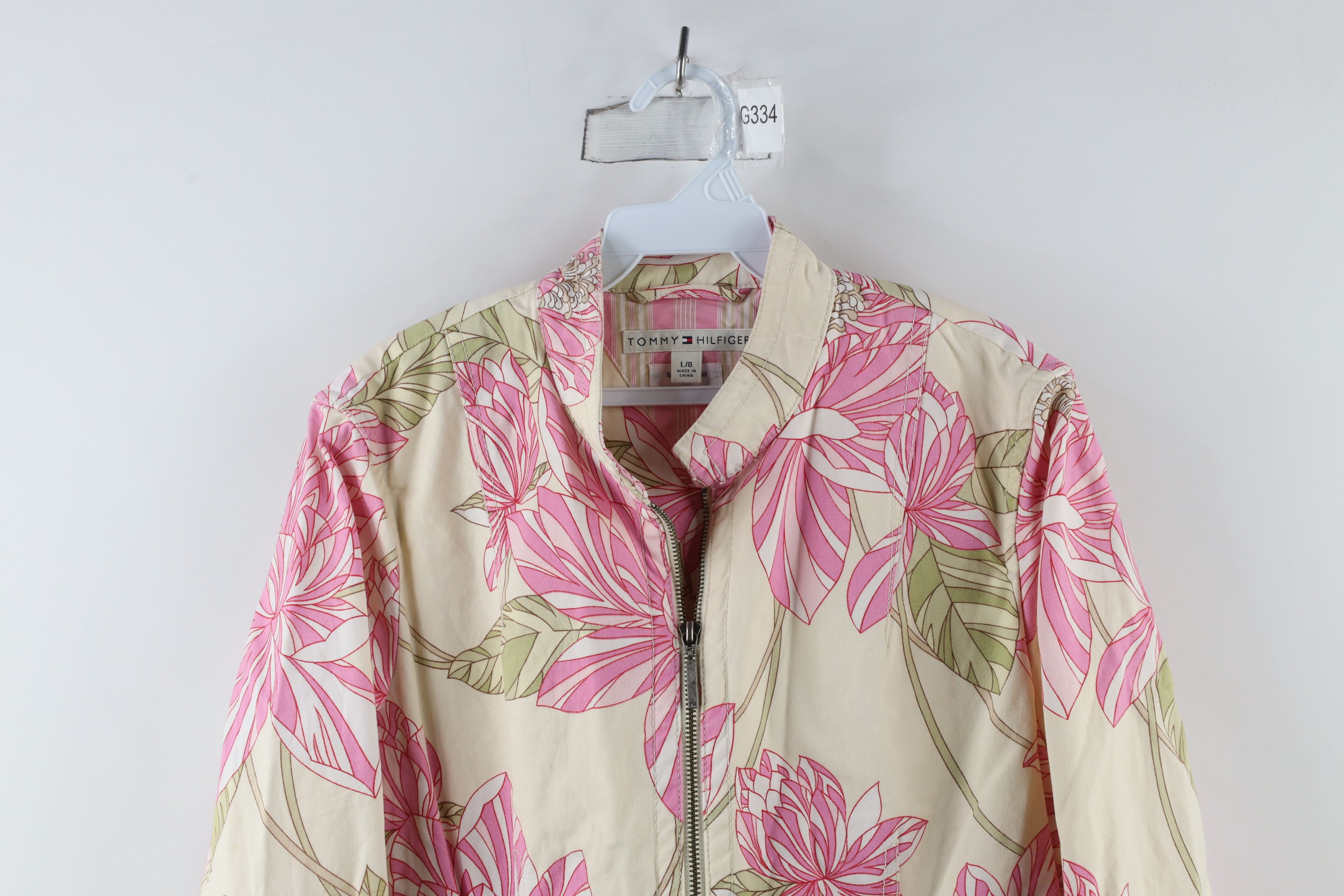 Tommy Hilfiger × Vintage Vintage 90s Tommy Hilfiger Flower Floral Full Zip Jacket Size L / US 10 / IT 46 - 2 Thumbnail