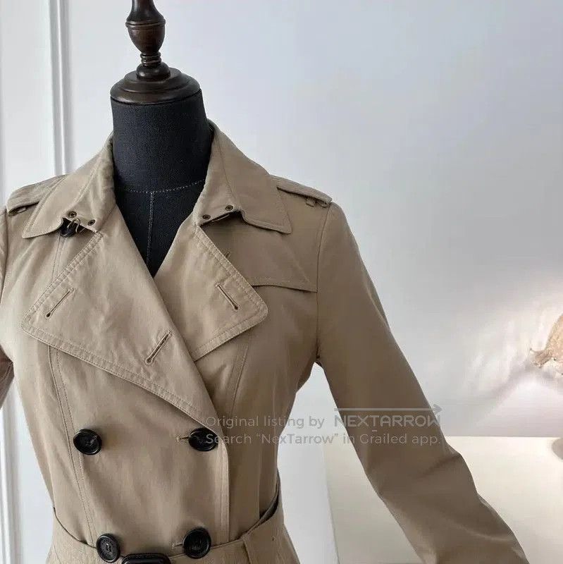 Burberry Burberry Women's Khaki Trench Coat. Size L / US 10 / IT 46 - 4 Thumbnail
