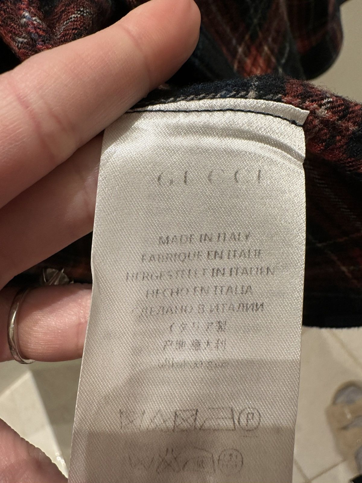 Gucci GUCCI Snake Embroidered Flannel Button Down Shirt Size US L / EU 52-54 / 3 - 5 Thumbnail