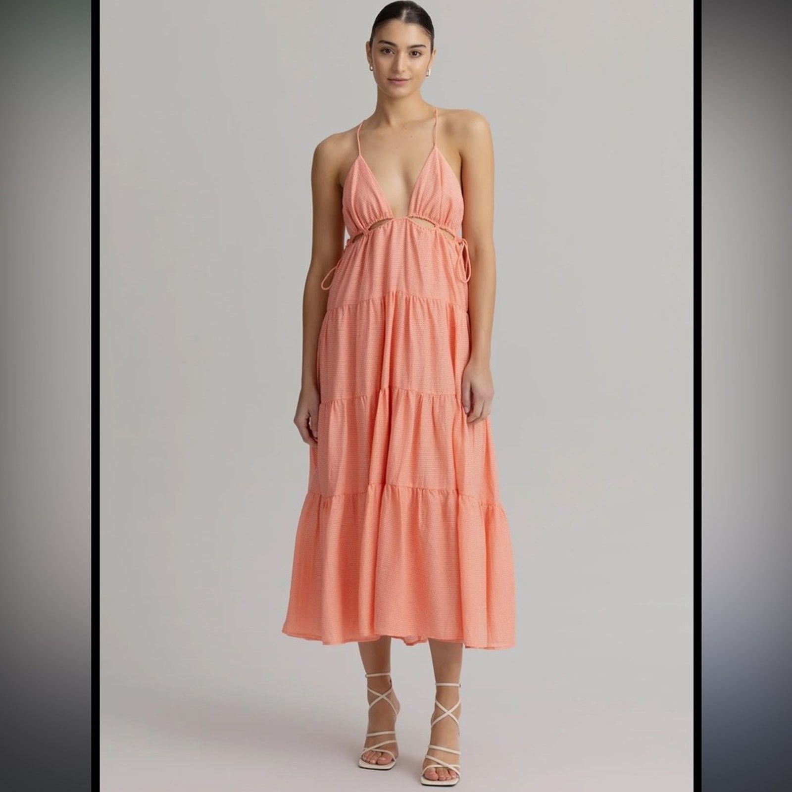 REVOLVE FINDERS KEEPERS GEORGIA MIDI DRESS CORAL 4 Size S / US 4 / IT 40 - 1 Thumbnail