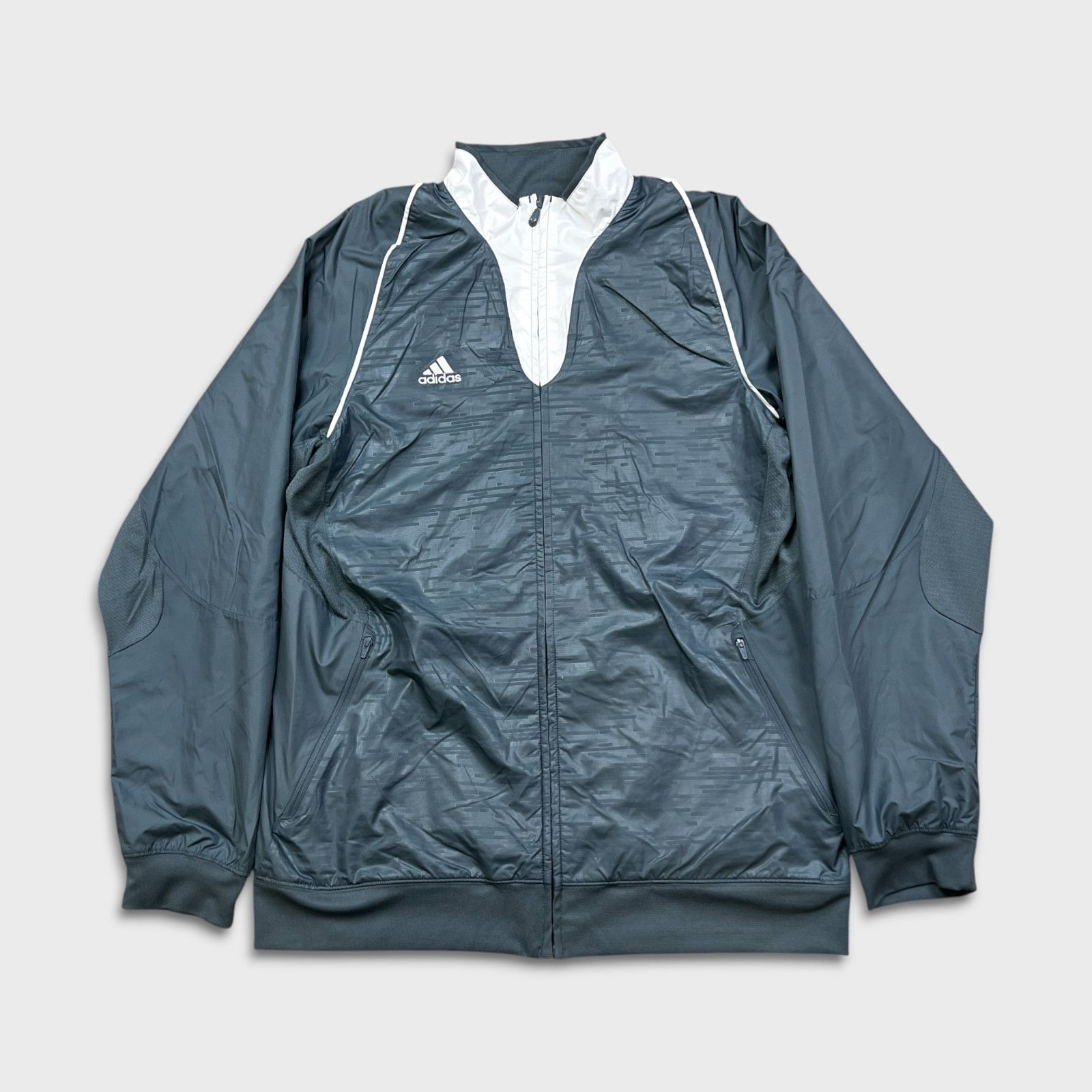 Adidas × Vintage Adidas Jacket Essentials Stripe Full Zip Windbreaker Bomber Size US M / EU 48-50 / 2 - 1 Thumbnail