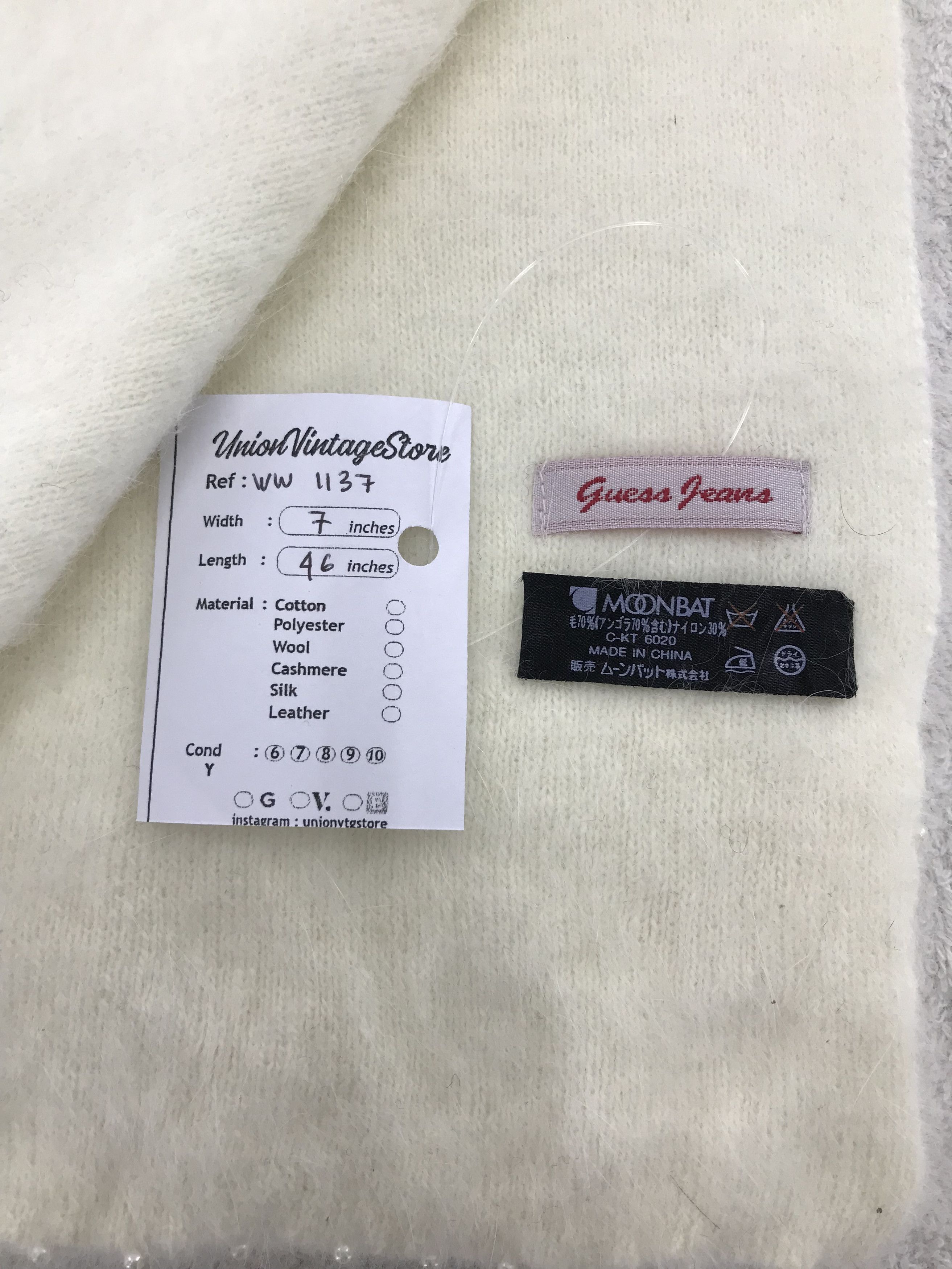 Vintage Guess Scarf / Muffler / Neckwear - WW1137 Size ONE SIZE - 4 Thumbnail