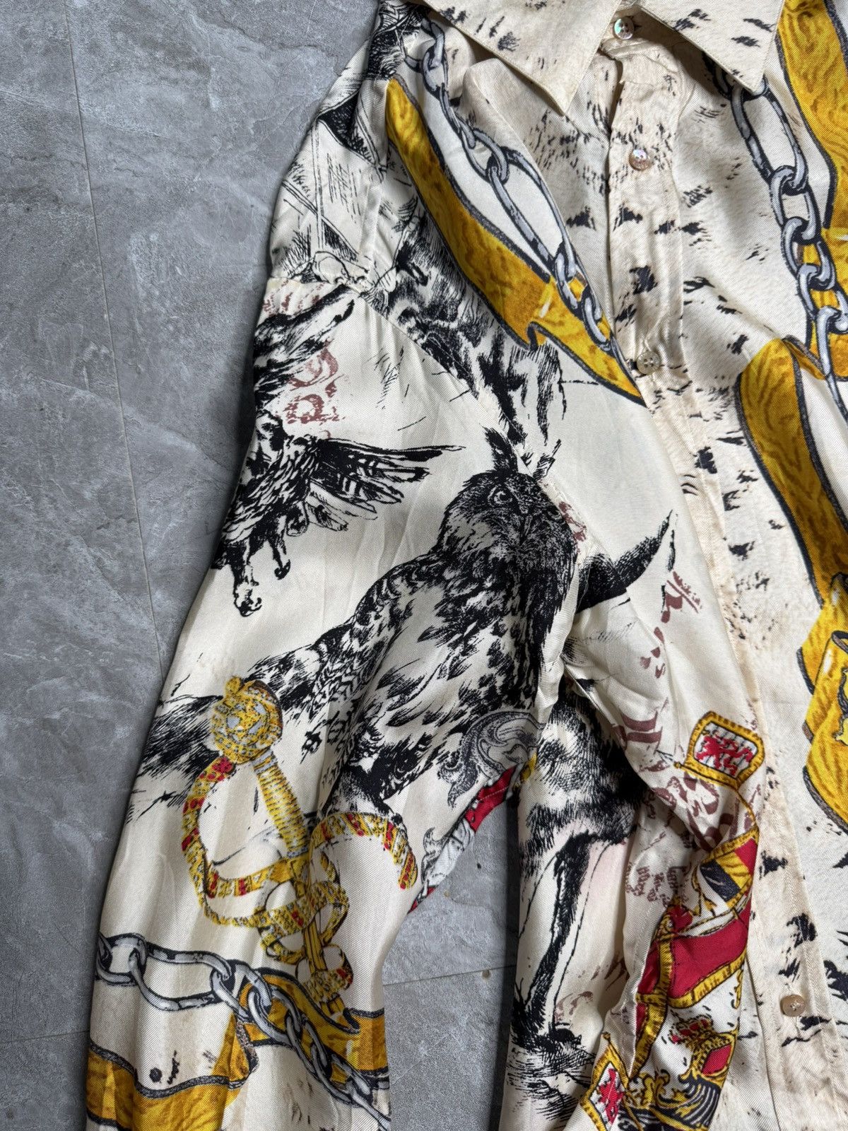 Roberto Cavalli Archival Roberto Cavalli A/W 02 Fantasy Astro Silk Shirt Size US S / EU 44-46 / 1 - 9 Thumbnail