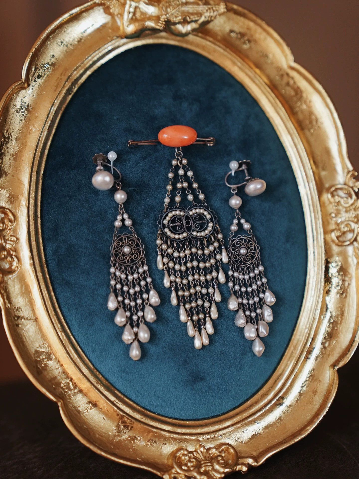 Other 1920s Louis Rousselet Baroque Pearl Earclips & Brooch Size ONE SIZE - 2 Thumbnail