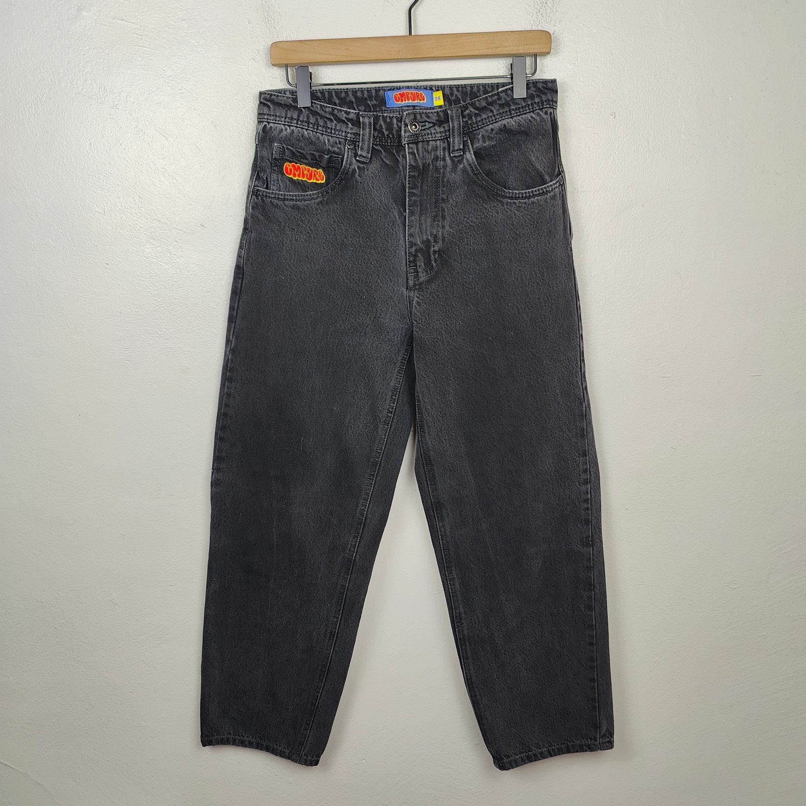 Empyre Empyre Barrel Jeans Womens 28 Charcoal Black Wash Balloon Size 28" / US 6 / IT 42 - 1 Thumbnail