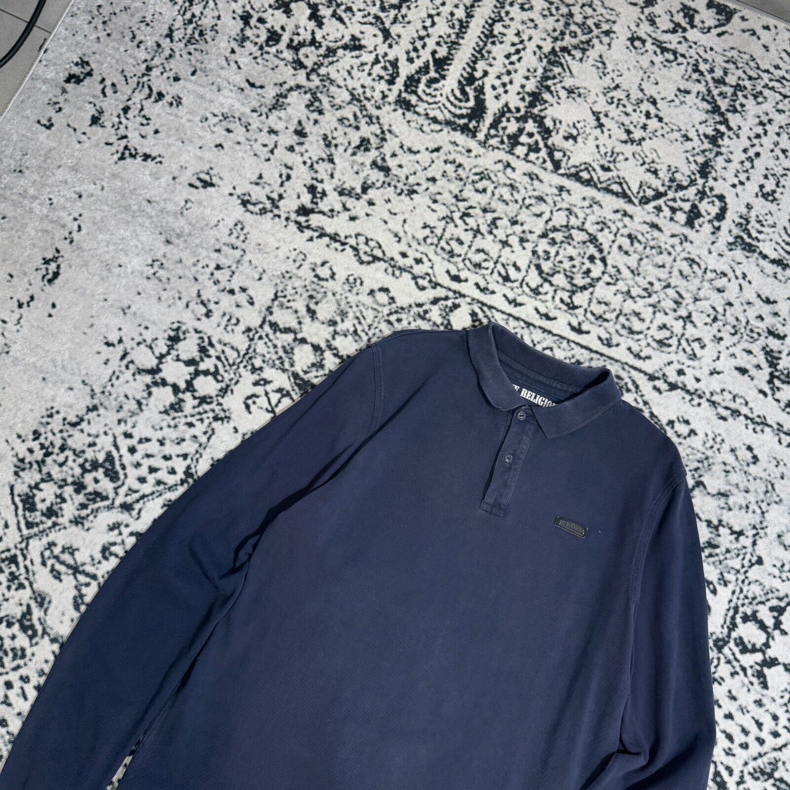 True Religion × Vintage Vintage True Religion Navy Cotton Polo Rugby Shirt Size L Size US L / EU 52-54 / 3 - 4 Thumbnail