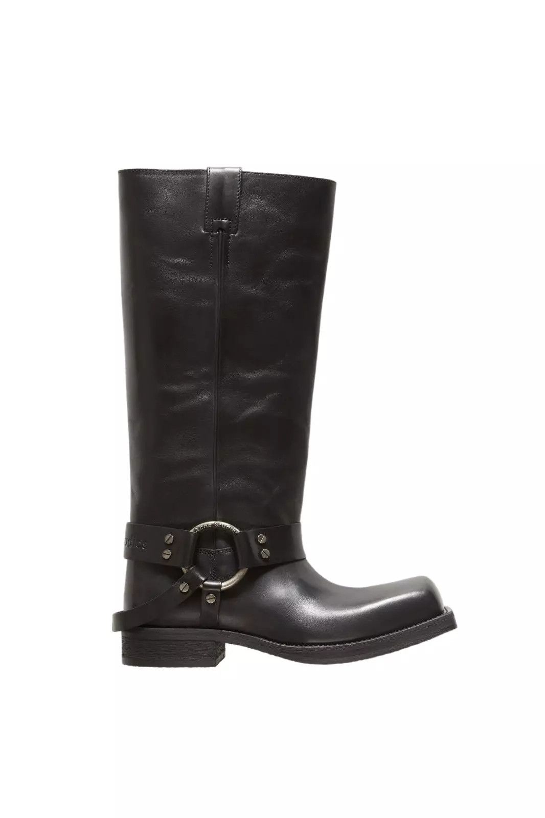 Acne Studios ACNE STUDIOS Balius Black Leather Buckle Boots New Size US 5 / IT 35 - 1 Thumbnail