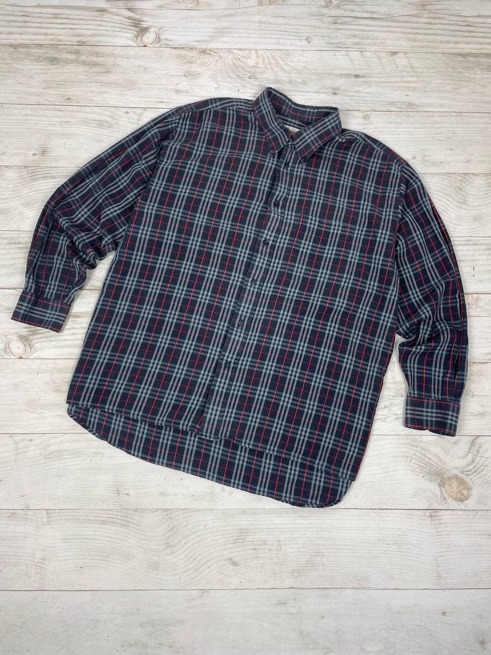 Burberry Burberrys Check Shirt Button Long Sleeve Size US XL / EU 56 / 4 - 1 Thumbnail