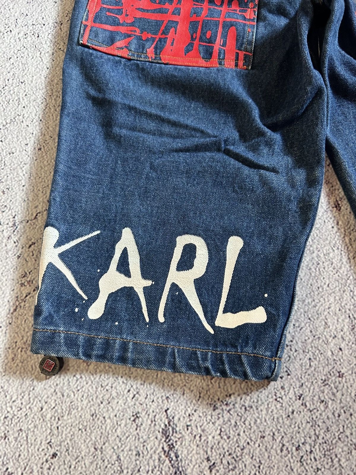 Vintage Karl Kani Vintage Very Rare Baggy Shorts Y2K Hip-Hop Sk8 Size US 28 / EU 44 - 16 Thumbnail