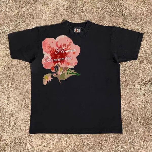 Japanese Brand Kokubu x Kino Floral print black street style t-shirt Size US M / EU 48-50 / 2 - 7 Thumbnail