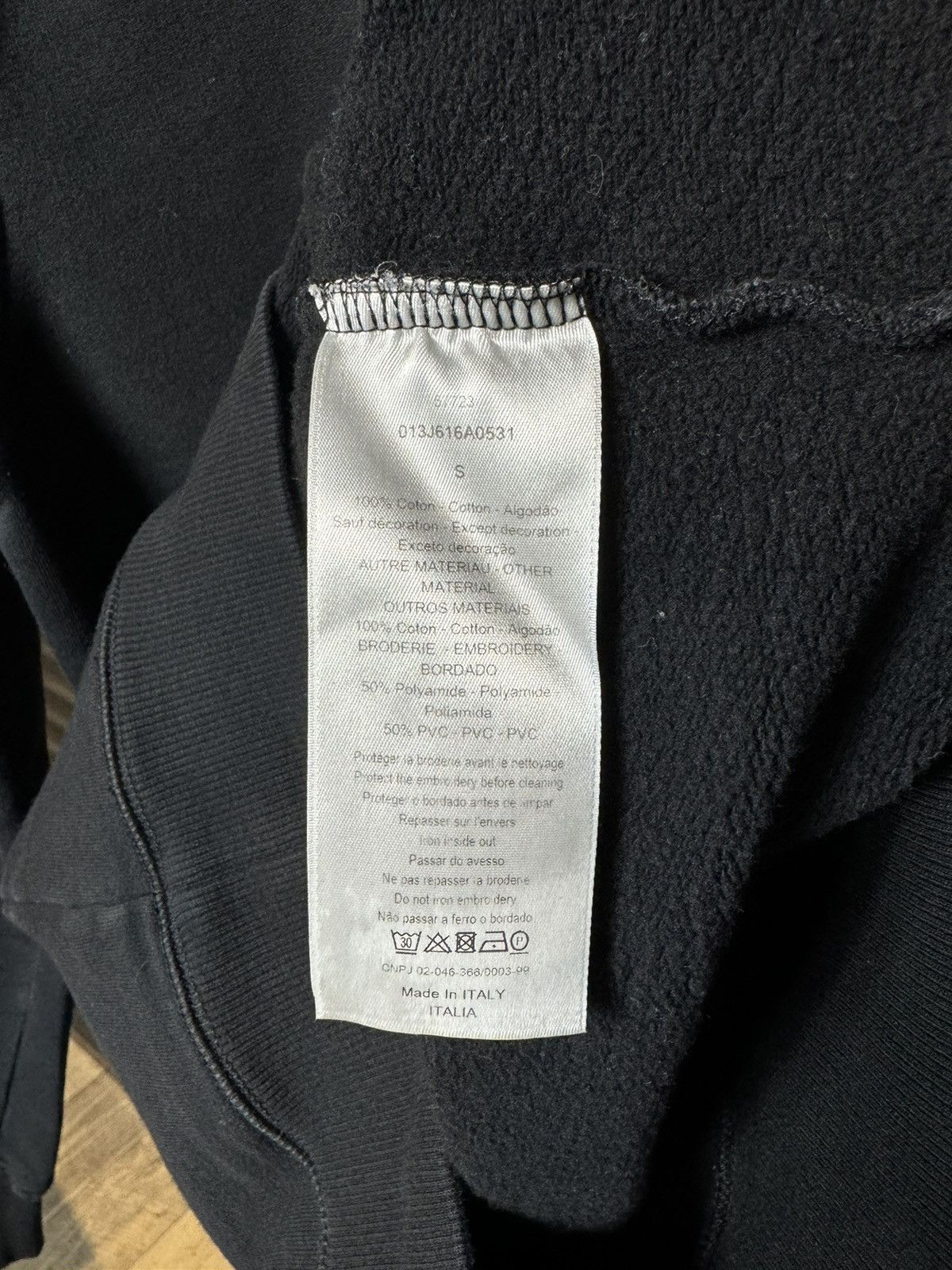 Dior Dior Sleeve Logo Patch Black Hoodie - Small Size US S / EU 44-46 / 1 - 12 Thumbnail
