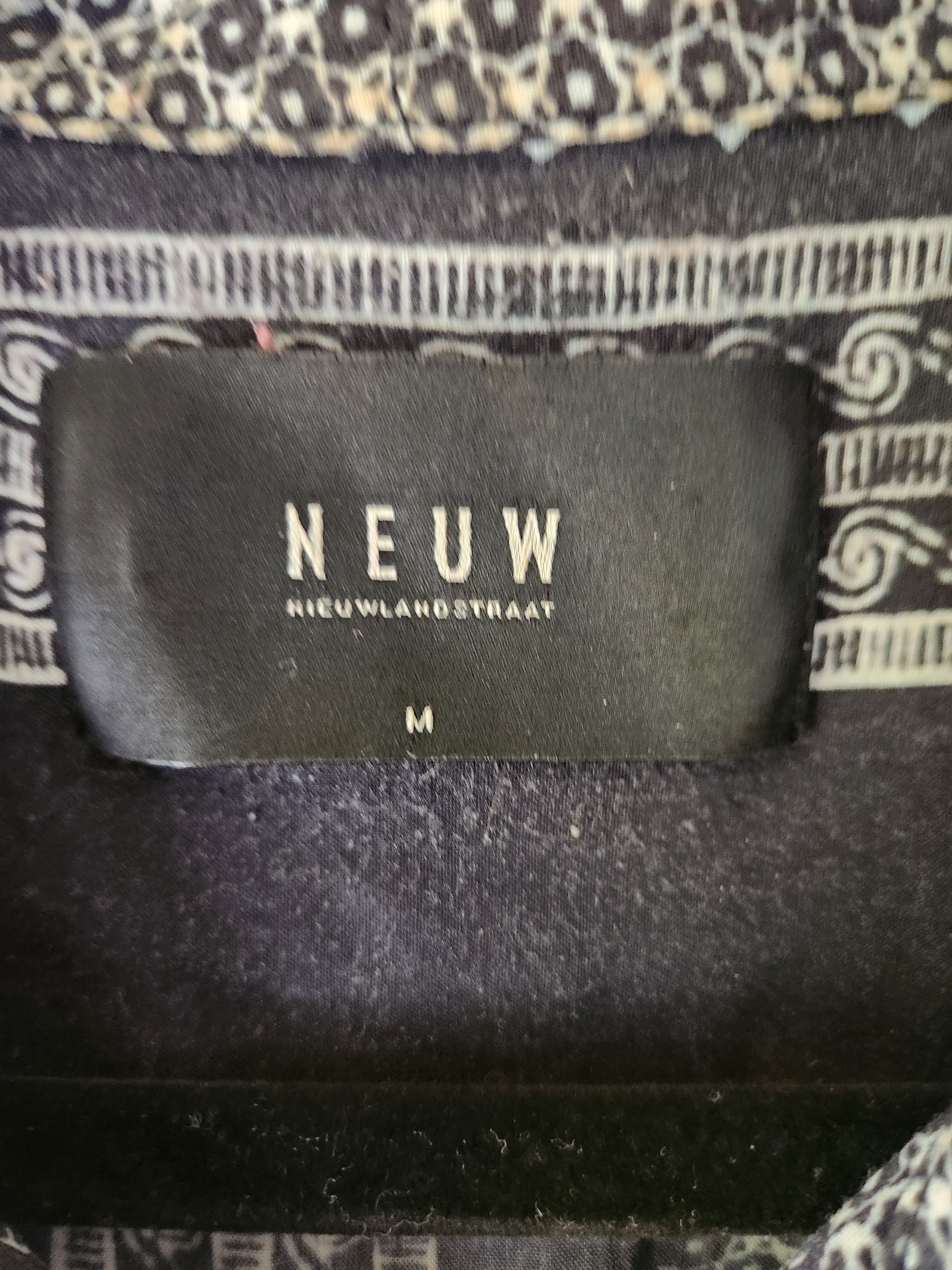 NEUW Denim Vintage Geometric Designed Button Front Shirt Size US XL / EU 56 / 4 - 4 Thumbnail