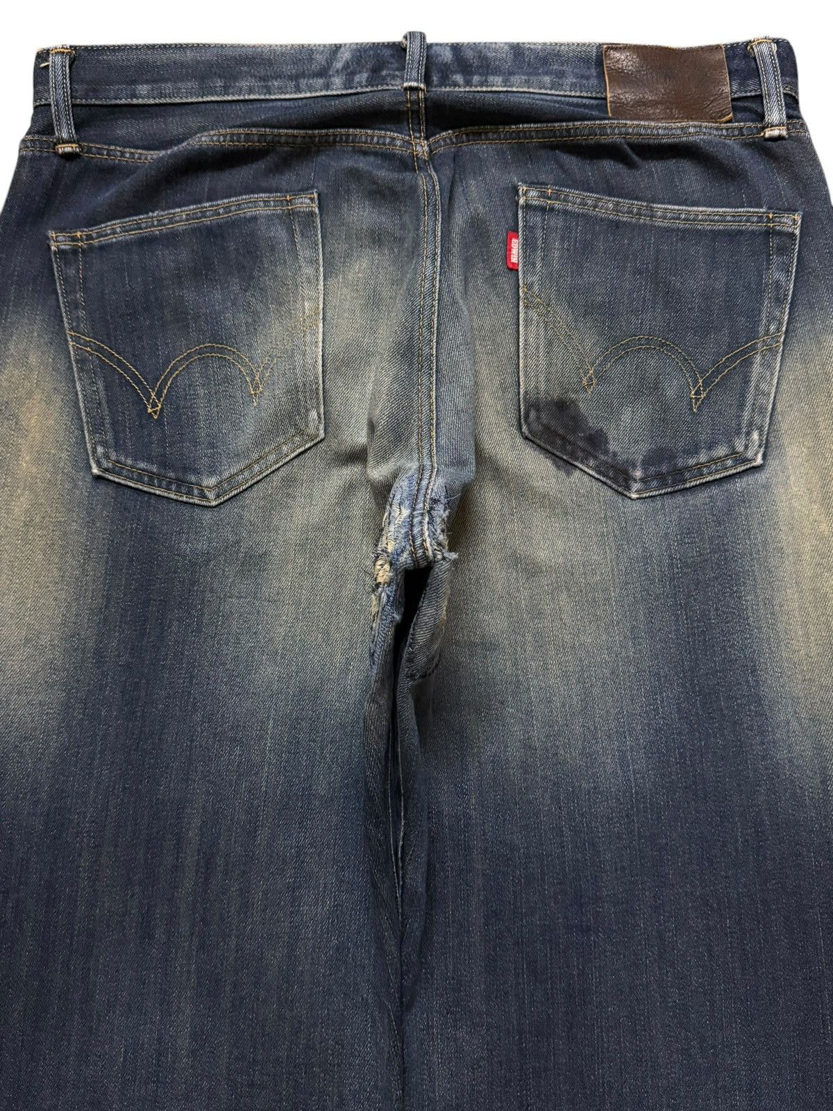 Edwin Vintage 90s Japan Edwin 504 Faded Wash Distress Straight Leg Size US 36 / EU 52 - 4 Thumbnail