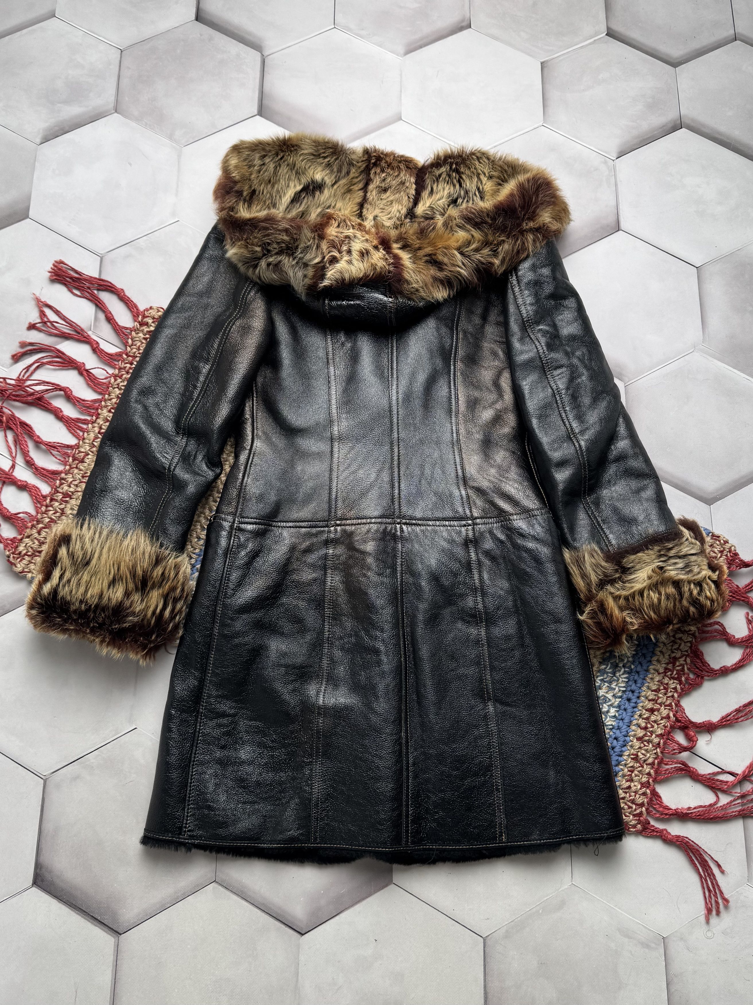 Japanese Brand Vintage Real Sheepskin Hooded Coat (E4) Size S / US 4 / IT 40 - 13 Thumbnail
