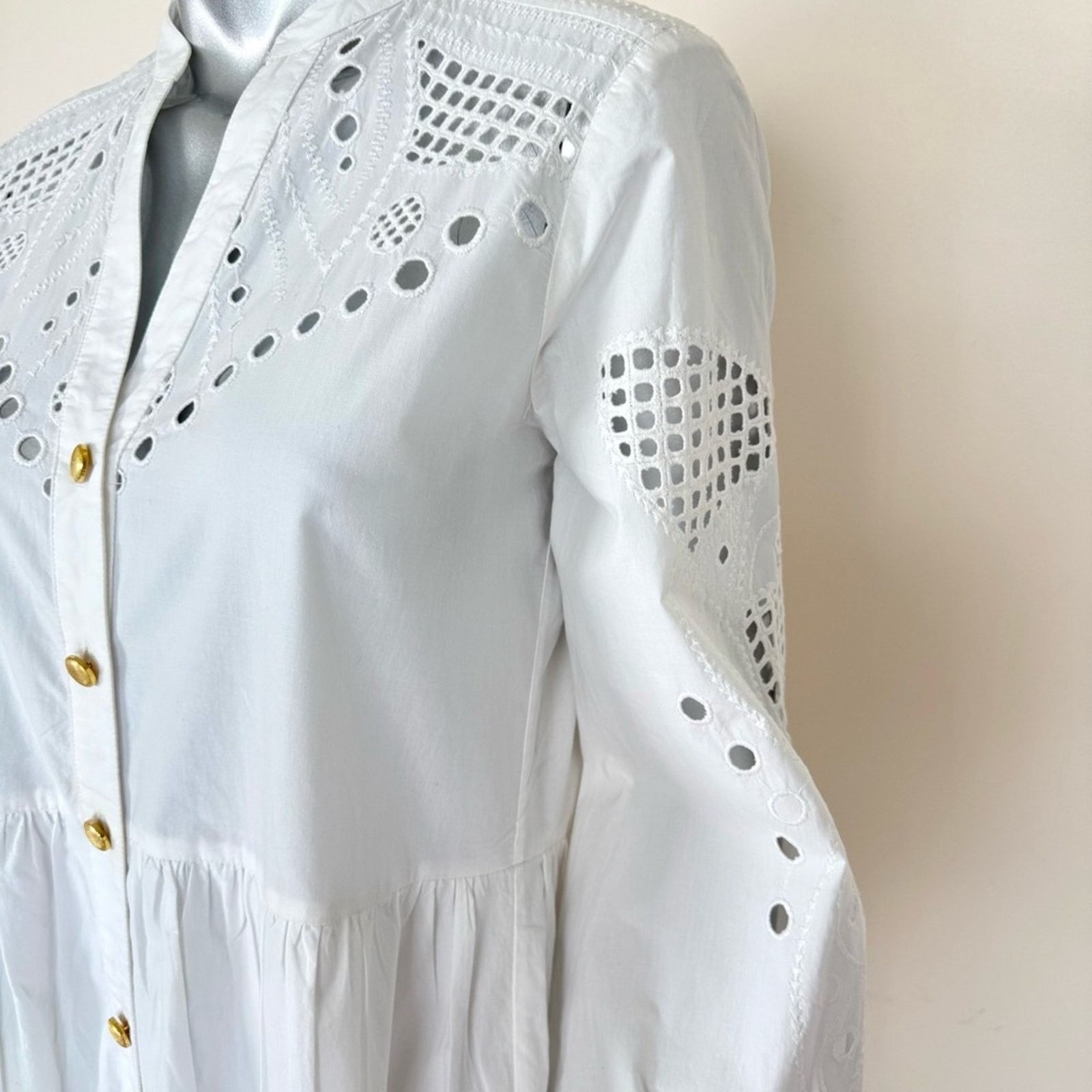 Veronica Beard Veronica Beard women white cotton layette dress size 4US Size S / US 4 / IT 40 - 4 Thumbnail