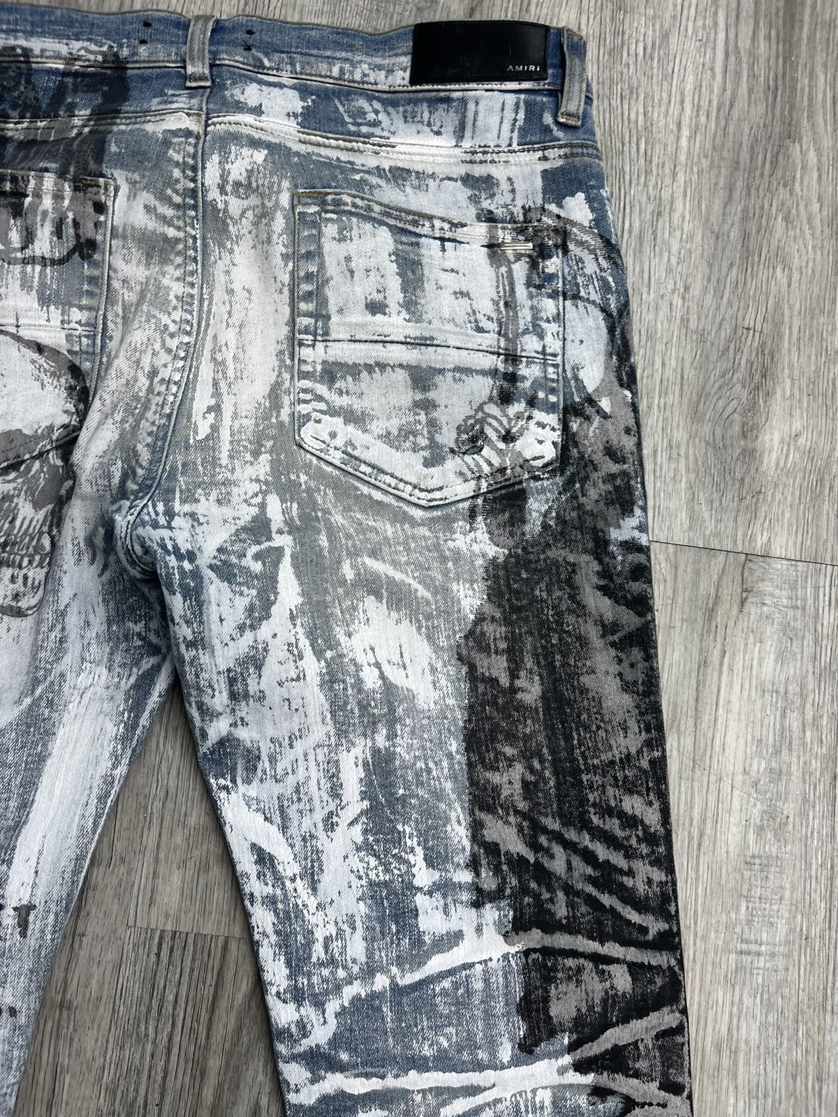 Amiri × Wes Lang Amiri x Wes Lang MX1 Demin Sketch jeans ‘Painted Indigo’ Size US 33 - 9 Thumbnail