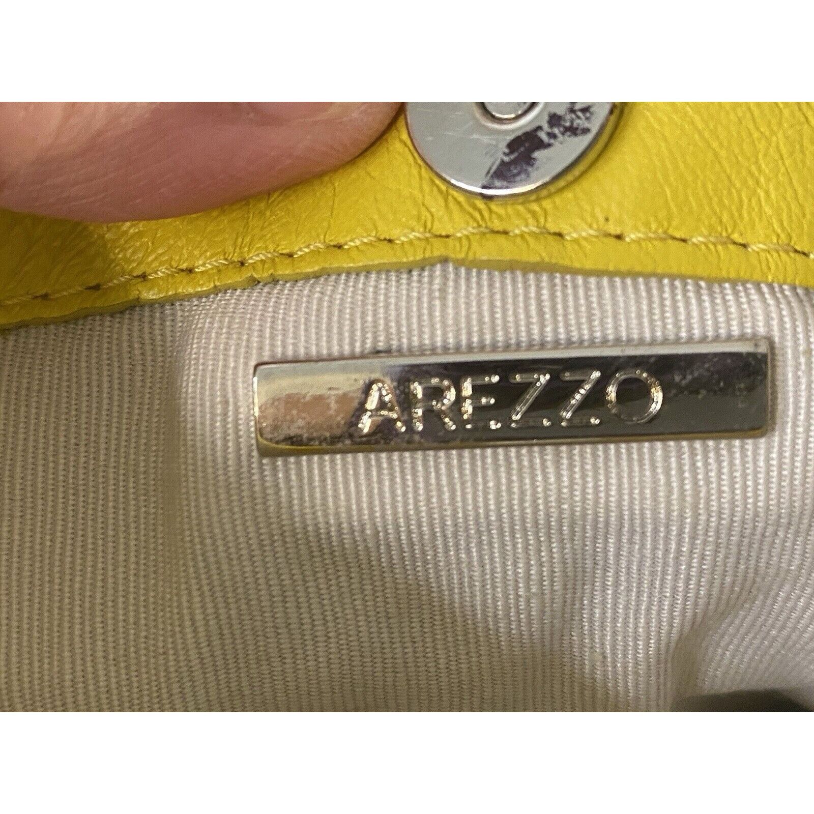Vintage Arezzo Yellow Leather Small Crossbody Shoulder Bag Clutch Ad Size ONE SIZE - 18 Thumbnail