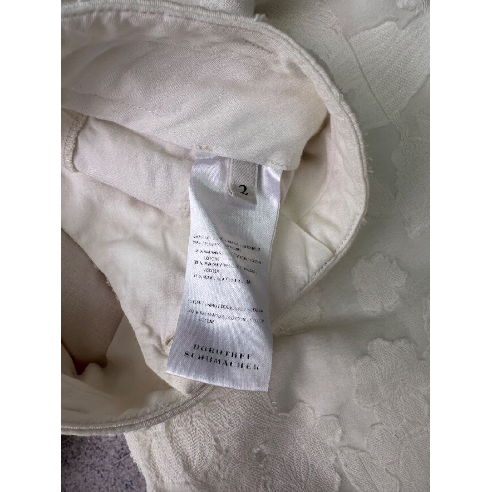 DOROTHEE SCHUMACHER VTG Dorothee Schumacher Floral White Wide Leg Woman Pants Size 26" / US 2 / IT 38 - 7 Thumbnail