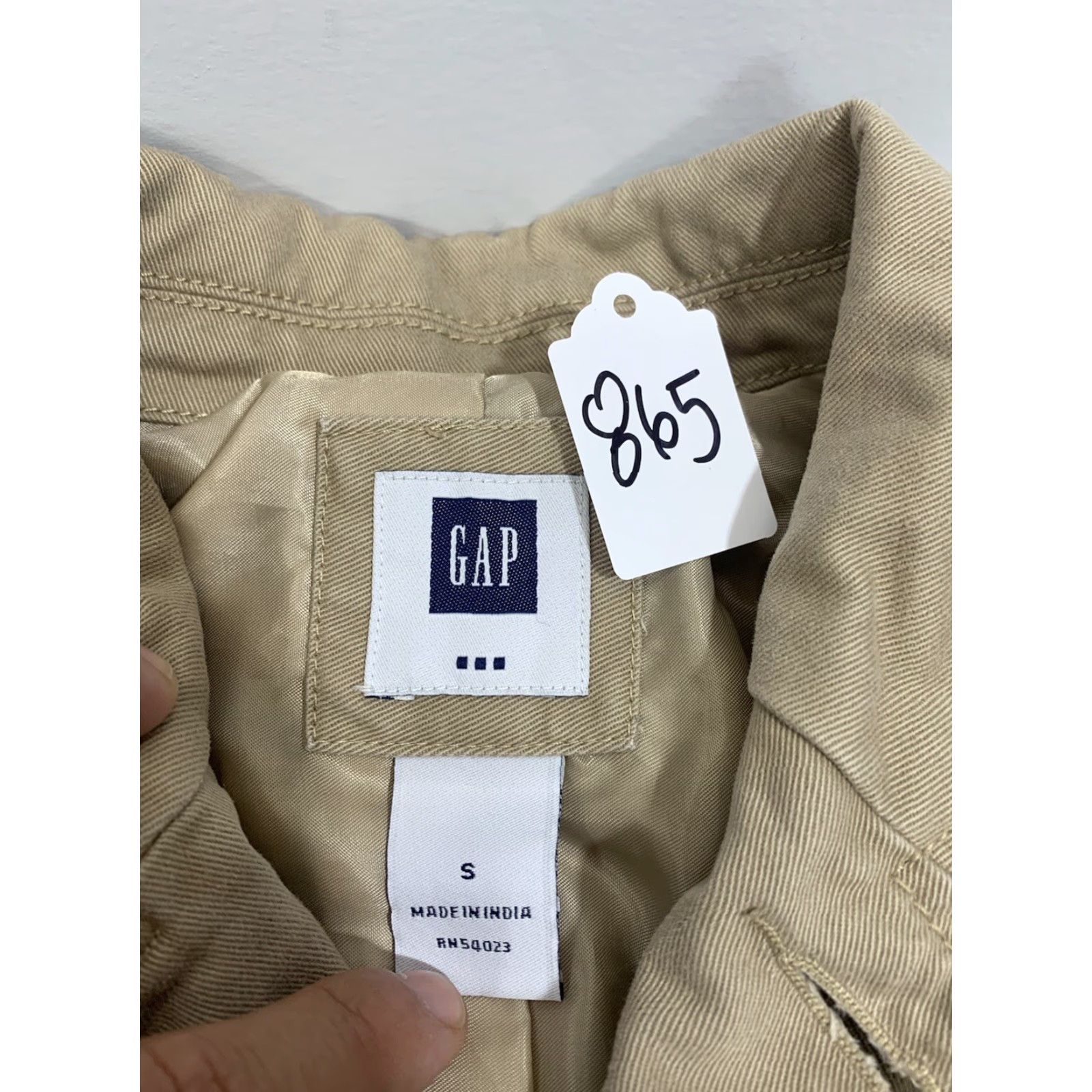Gap GAP Jacket Women S Short Cotton Beige 3-Button Peacoat Casual Vintage No Brown Snap Bohemian Cowboy Hipster Southwestern Fall Winter Size S / US 4 / IT 40 - 4 Thumbnail