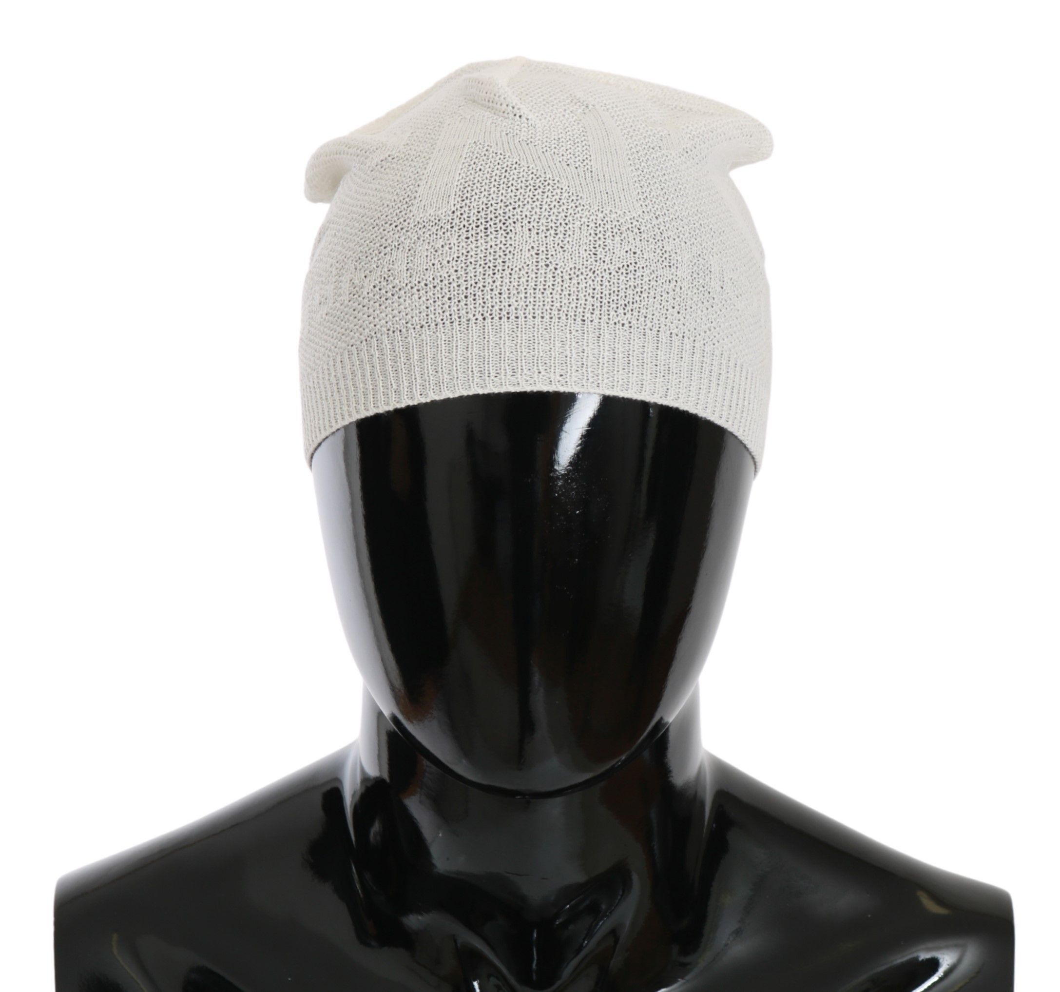 Costume National Elegant White Wool Blend Beanie Men's Hat Size ONE SIZE - 1 Thumbnail
