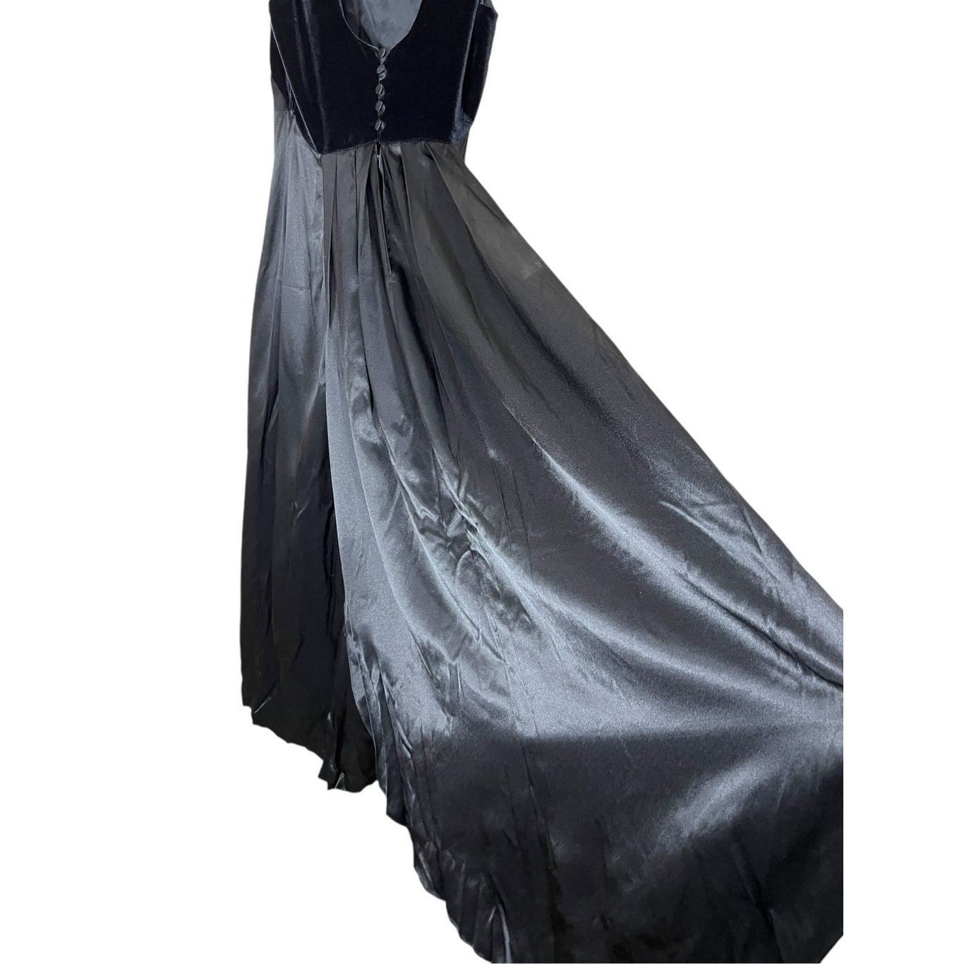 Vintage Scott McClintock 80s Black Gown Dress Size 12