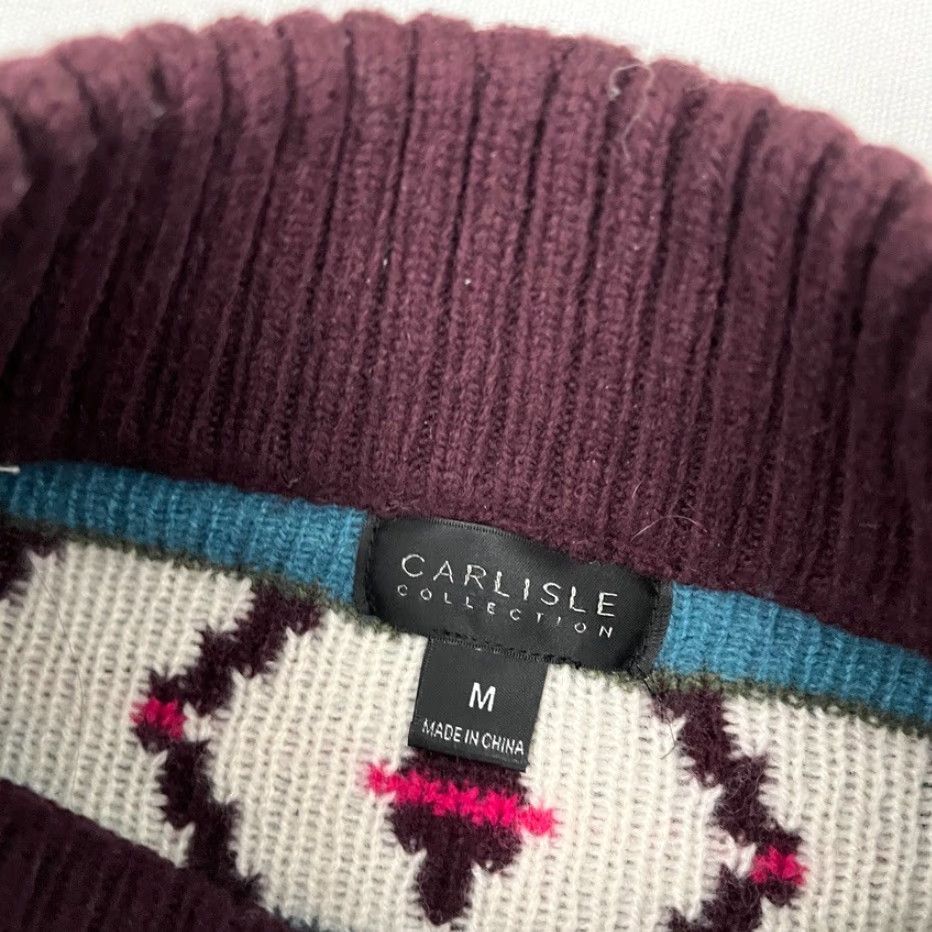 Vintage Carlisle Collection Sweater Womens Medium Merino Wool Nordic Motif Flared Preppy Size M / US 6-8 / IT 42-44 - 5 Thumbnail