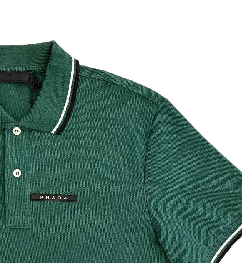 Prada o1mt1gz0924 Short Sleeve Polo Shirt in Green Size US XS / EU 42 / 0 - 2 Thumbnail