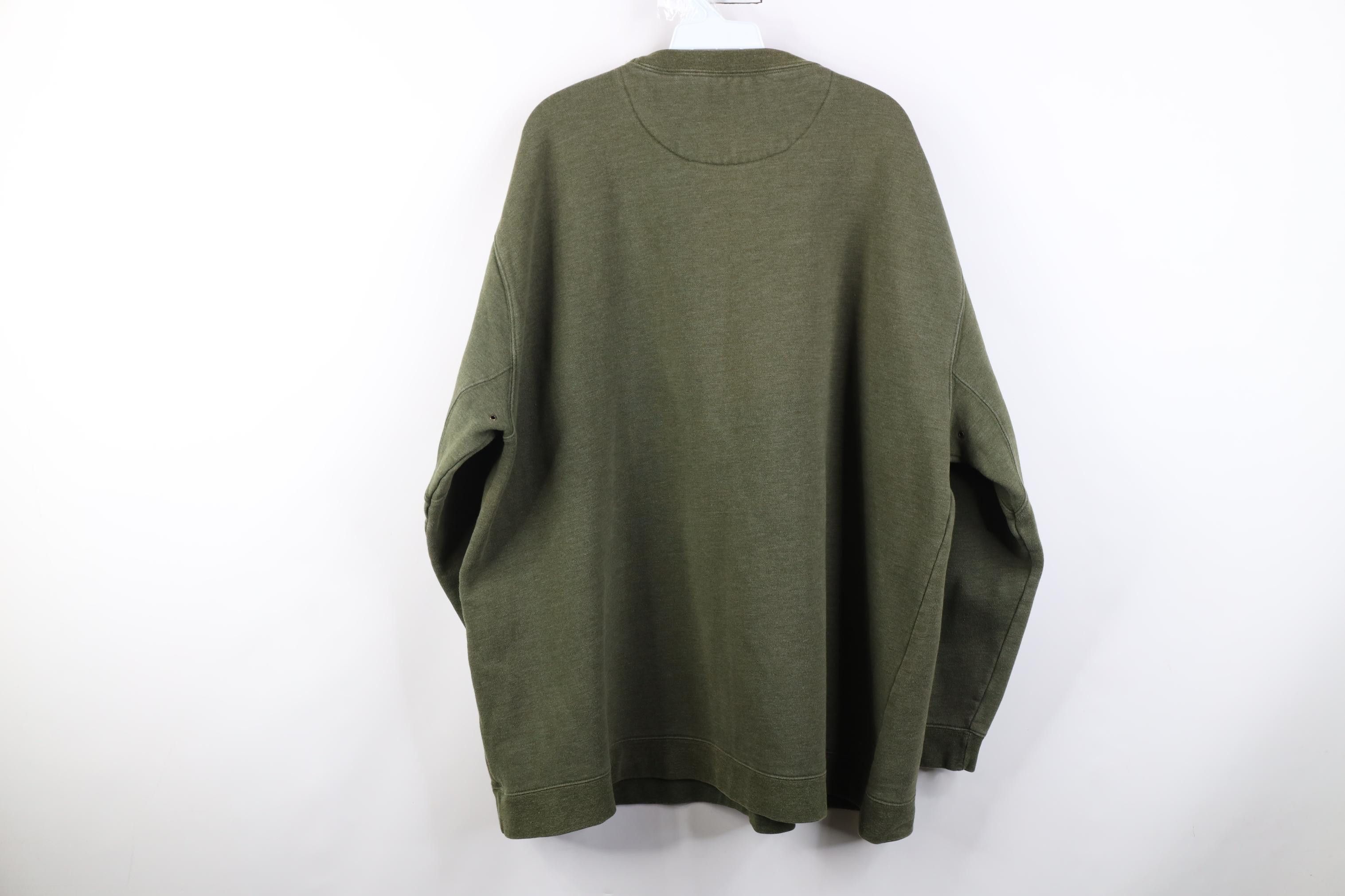 Vintage Vintage 90s Streetwear Heavyweight Crewneck Sweatshirt Green Size US XXL / EU 58 / 5 - 10 Thumbnail