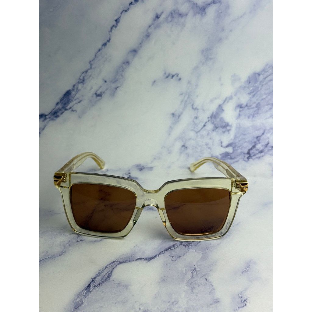 Bottega Veneta NEW Bottega Veneta BV1005S Unisex Clear Square Sunglasses Size ONE SIZE - 5 Thumbnail