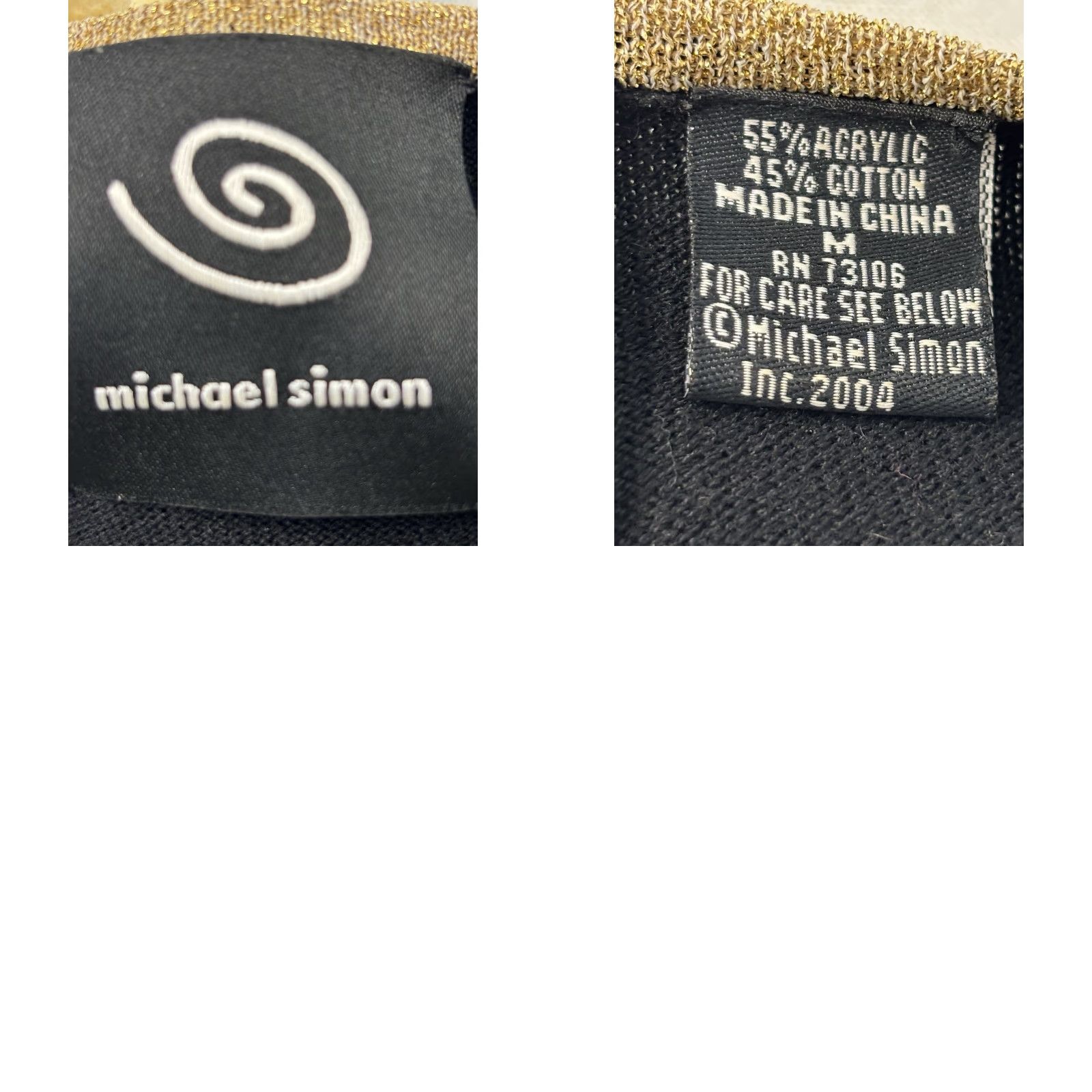 Simons VINTAGE Michael Simon Christmas Tree Sweater Women’s Medium Black Beaded Poms Pullover Size M / US 6-8 / IT 42-44 - 8 Thumbnail