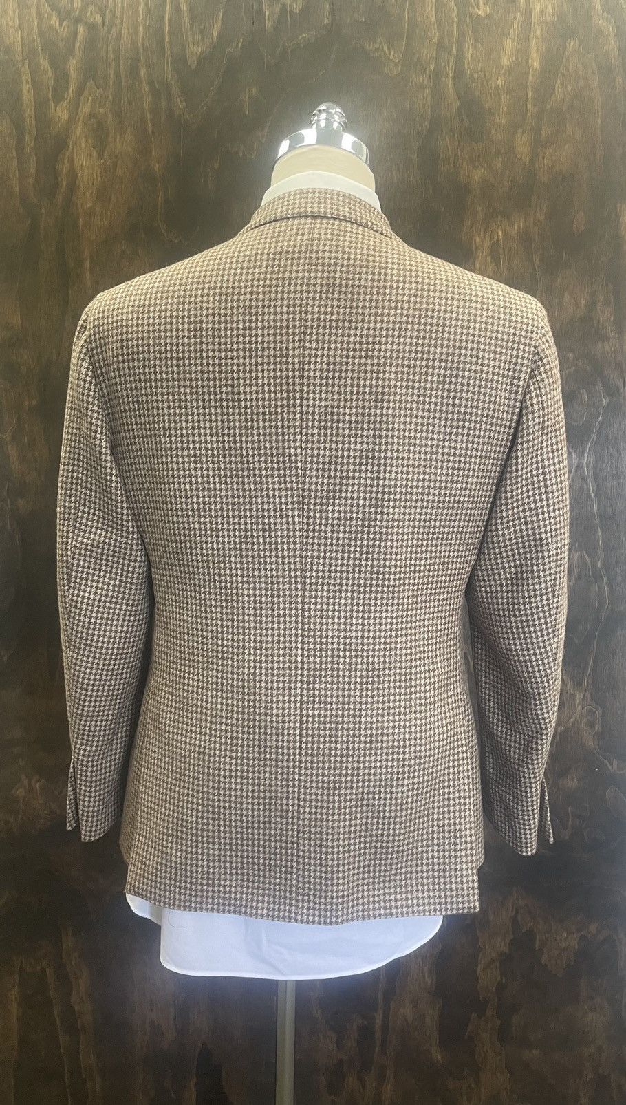 Luigi Bianchi Baby Alpaca Blend Houndstooth Jacket Size 42R - 4 Thumbnail