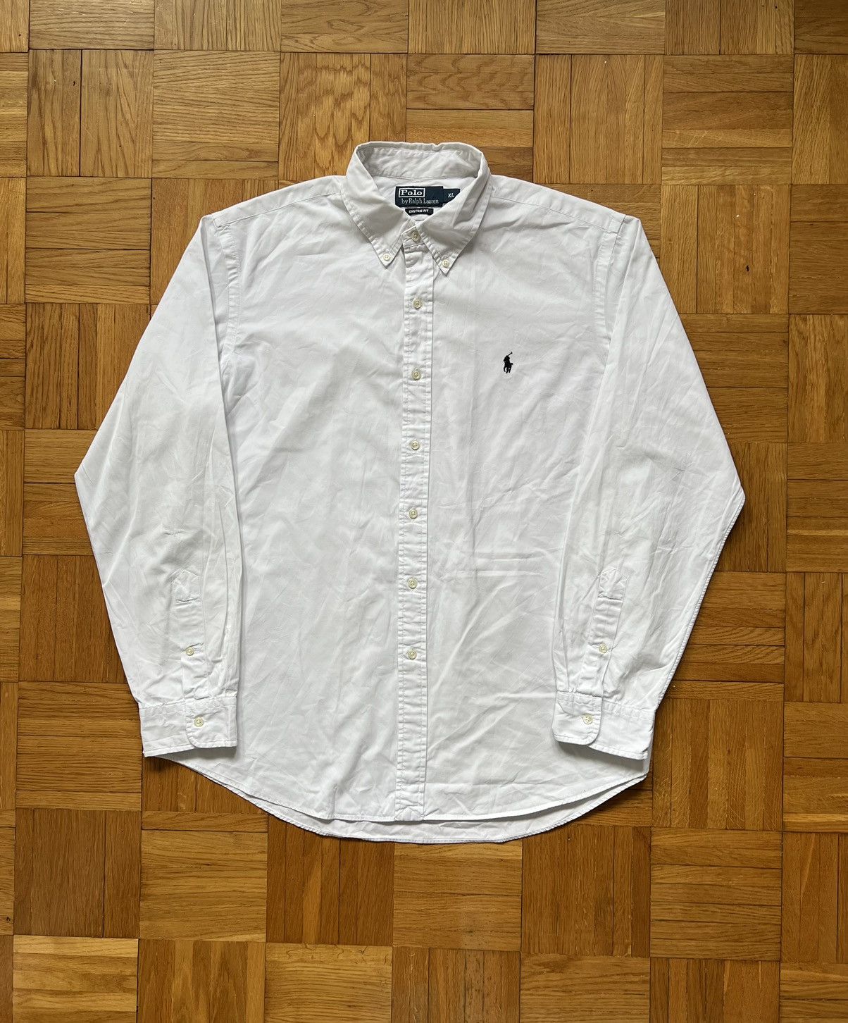 Polo Ralph Lauren × Vintage Biała Koszula Polo Ralph Lauren Custom Fit Size US XL / EU 56 / 4 - 1 Thumbnail
