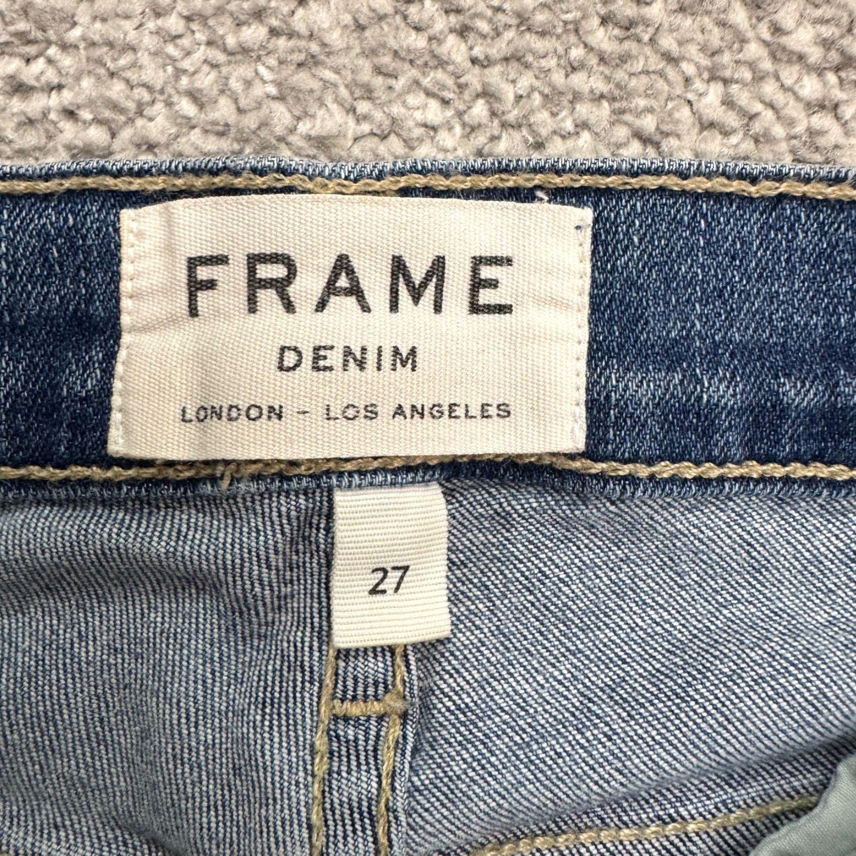 Madewell VINTAGE Frame Le Skinny De Jeanne Crop Denim Jeans Womens 27 Blue Mid Rise Medium Wash Size 27" / US 4 / IT 40 - 5 Thumbnail