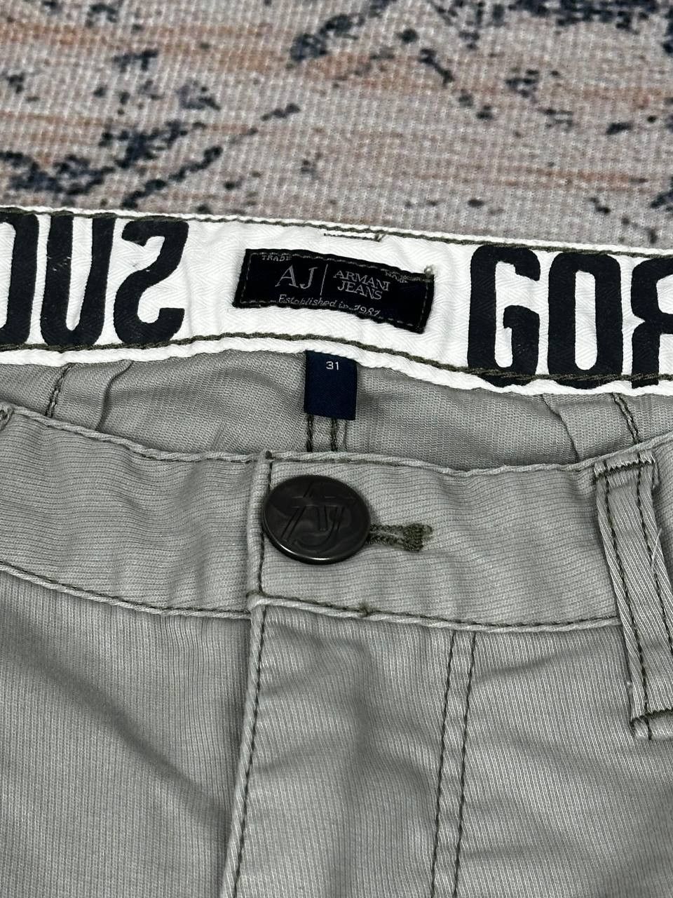 Emporio Armani Armani Jeans Grey Slim Metal Pocket Logo Pants Size US 31 - 7 Thumbnail