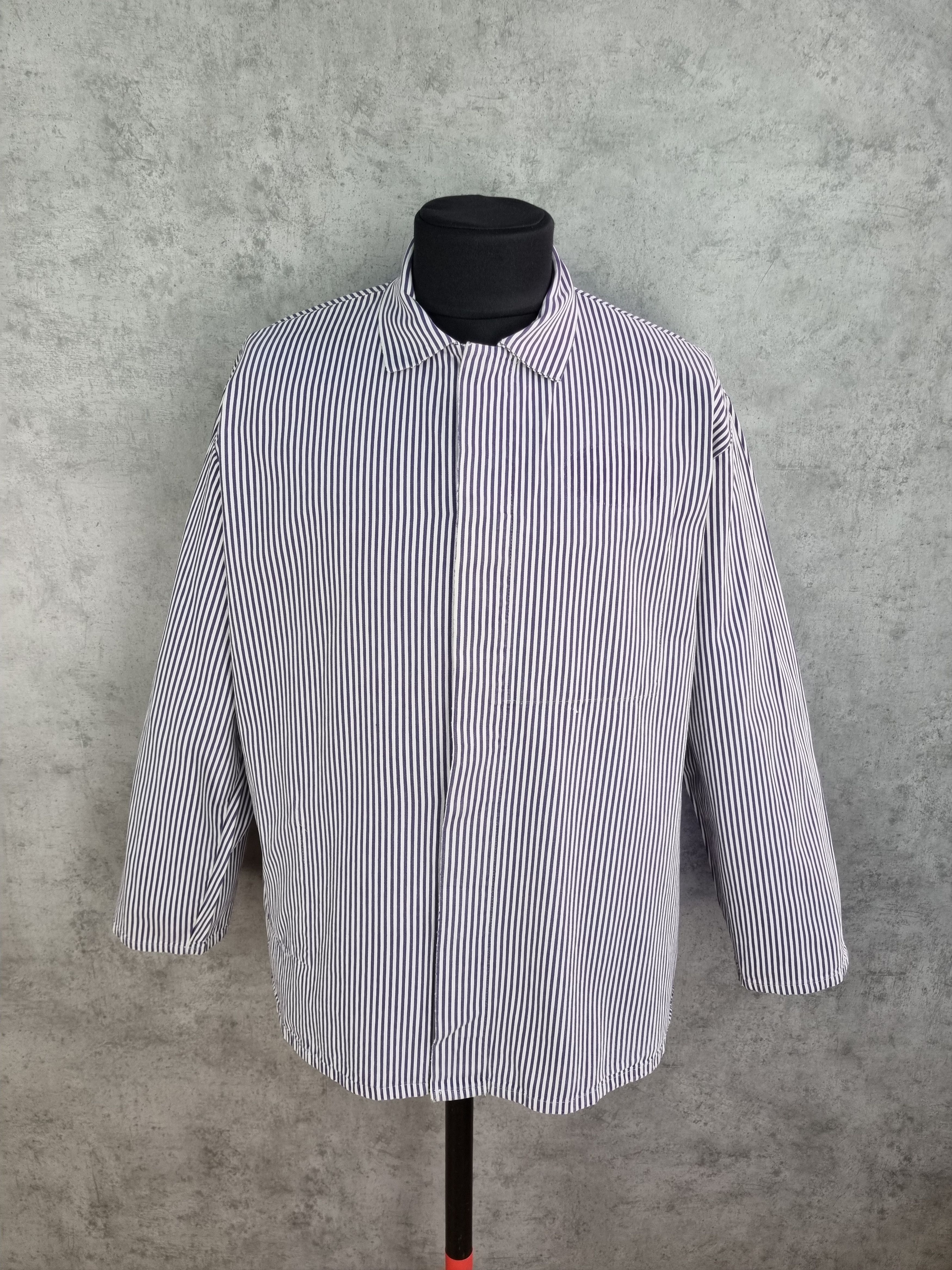Le Laboureur × Vetra Vintage Striped Sailing Marina Worker German Light Jacket Size US XXL / EU 58 / 5 - 5 Thumbnail