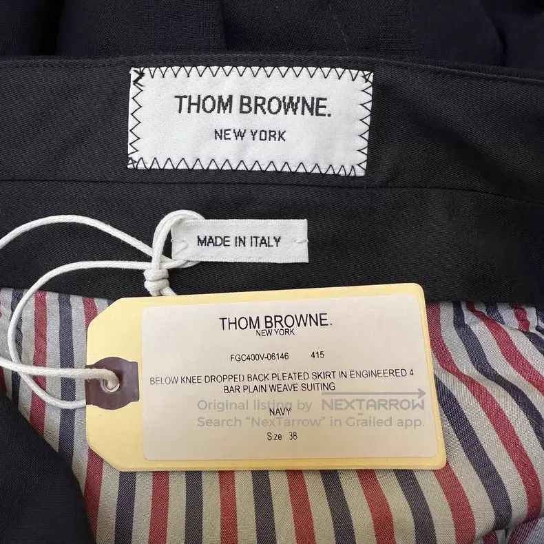 Thom Browne Thom Browne Classic Pleated Skirt - Medium Long, Dark Blue Size 25" / US 0 / IT 36 - 7 Thumbnail