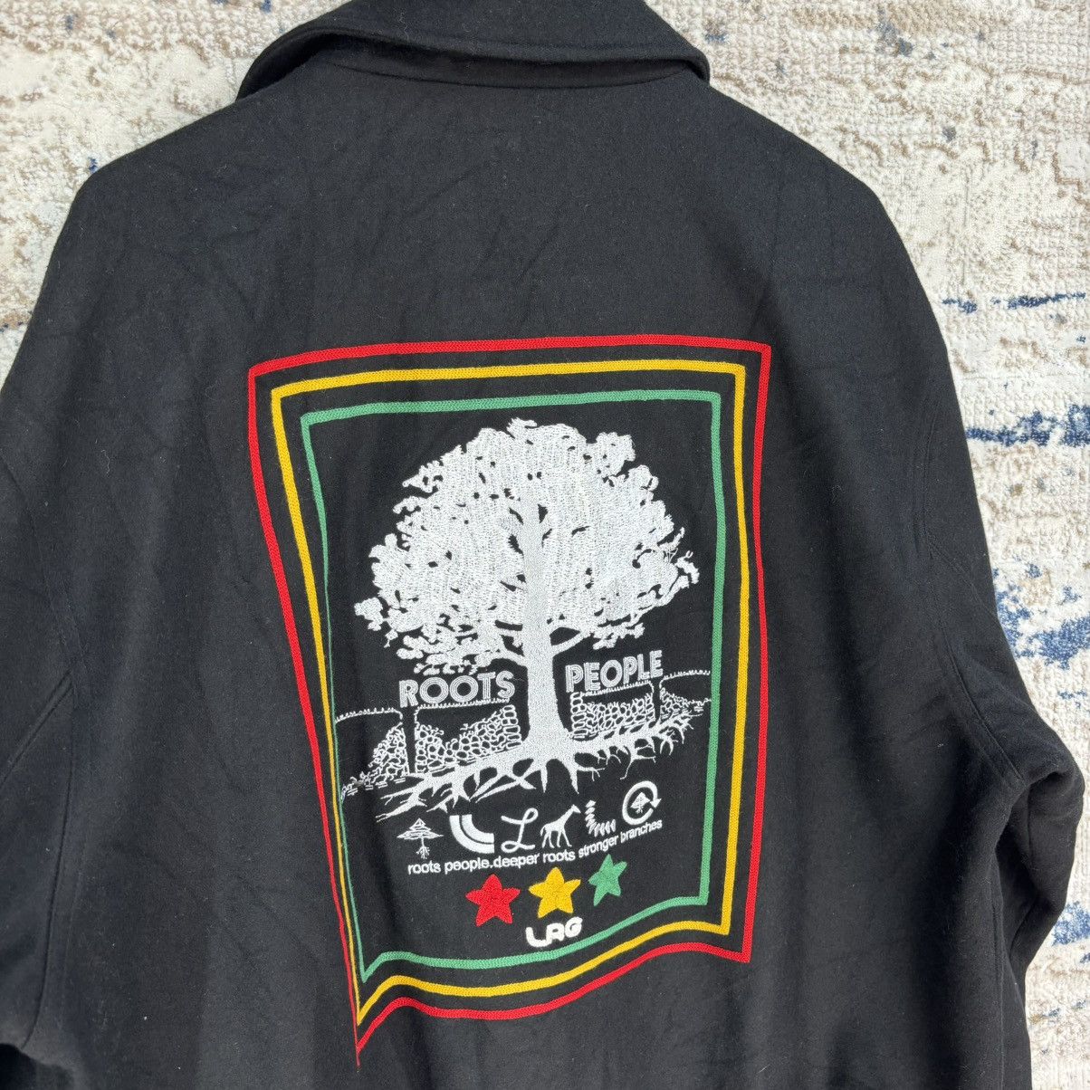 LRG × Vintage NEED GONE‼️ Vintage LRG Rasta Varsity Letterman Wool Jacket Size US XL / EU 56 / 4 - 2 Thumbnail