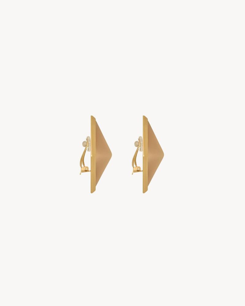 Saint Laurent Paris o1bcso1str0226 Size: OS/Pyramid Earring in Beige Size ONE SIZE - 2 Thumbnail