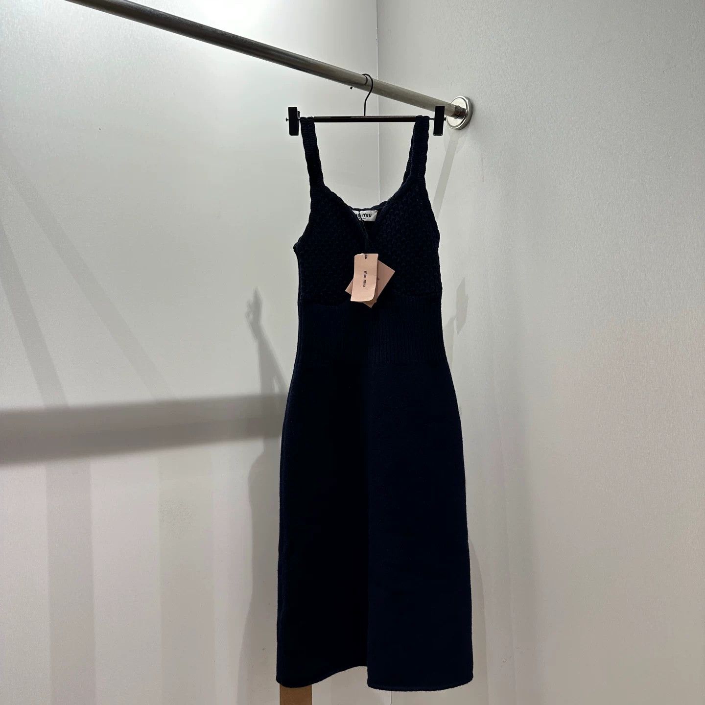miu miu black knit dress Thank you for the images @vintage1999_curated  This stunning black Miu Miu  FW 1993 hand knitted gown is available here @existentialistarchive . Fits S  or M. DM for more info #miumiu #90s #