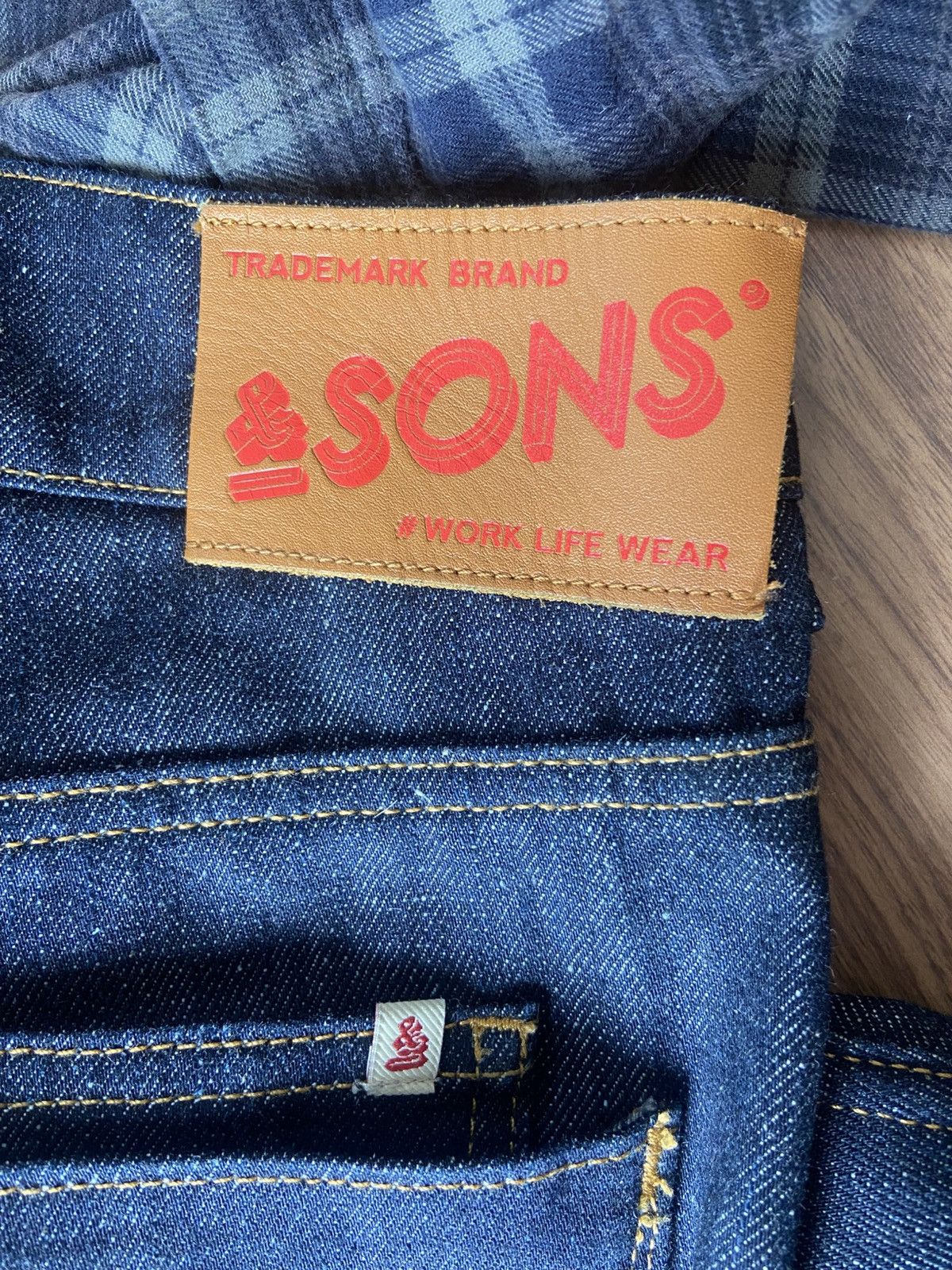 &SONS &SONS The New Frontier 14Oz Selvedge Raw Denim Jeans Size US 30 / EU 46 - 3 Thumbnail