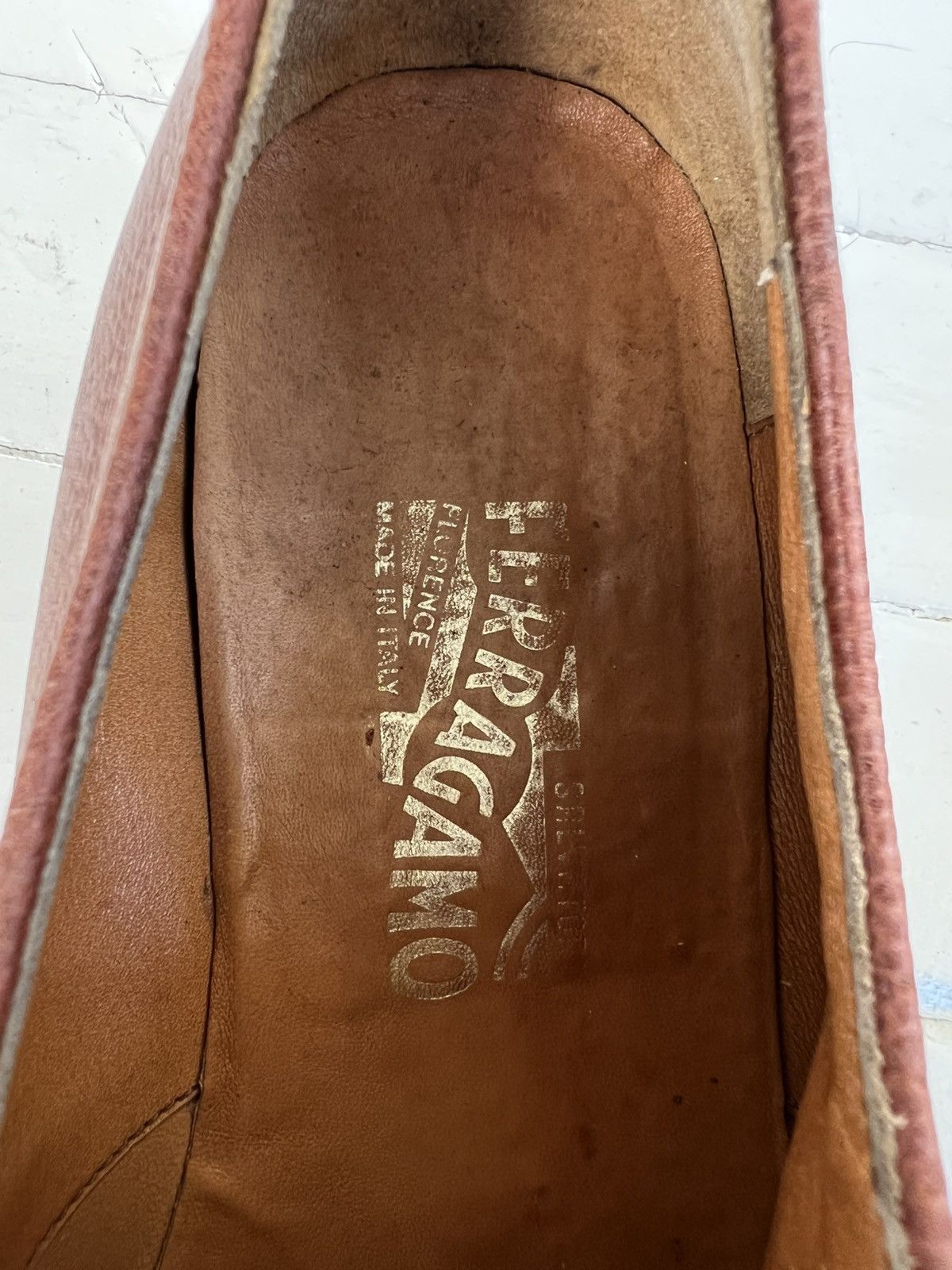 Salvatore Ferragamo Salvatore Ferragamo Brown Leather Pebble Grain Lace Up Shoes Size US 10.5 / EU 43-44 - 17 Thumbnail