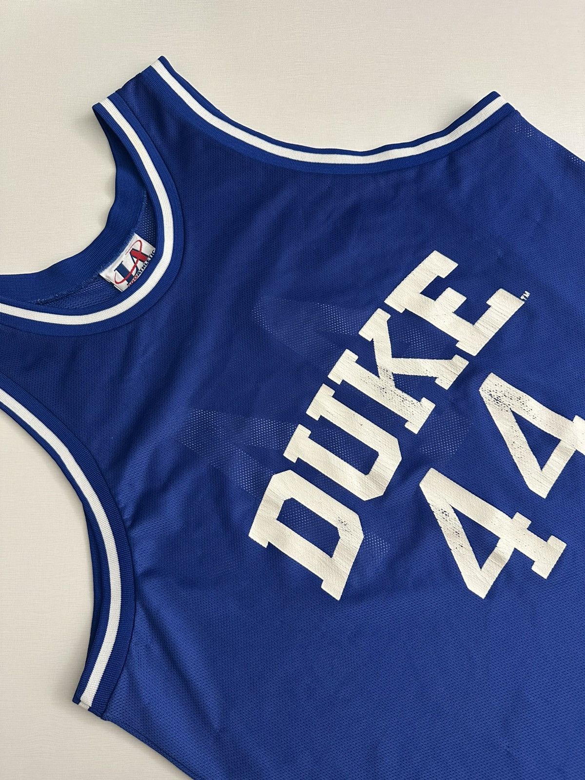 Logo Athletic × Vintage Vintage 90s Duke Blue Devils Logo Athletic Basketball Jersey Size US XL / EU 56 / 4 - 2 Thumbnail