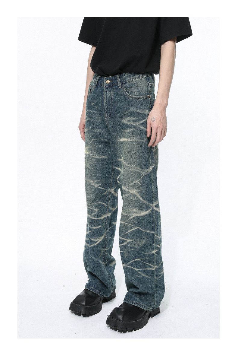 Japanese Brand × Jean American retro tie-dye straight loose washed jeans Size US 32 / EU 48 - 3 Thumbnail