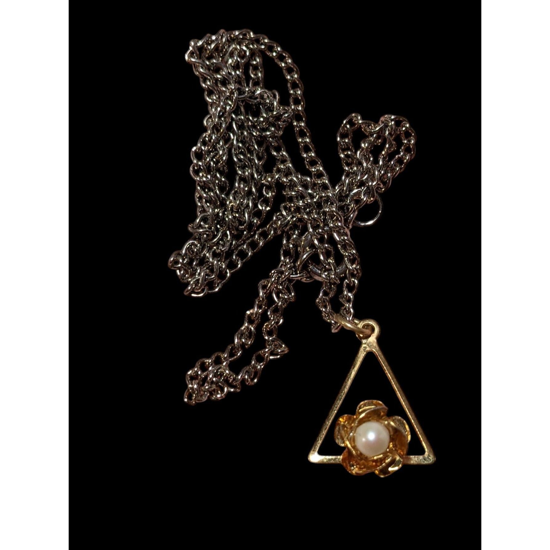 Other Vintage Minimalist Geometric Rose Seed Pearl Pendant Necklac Size ONE SIZE - 2 Thumbnail