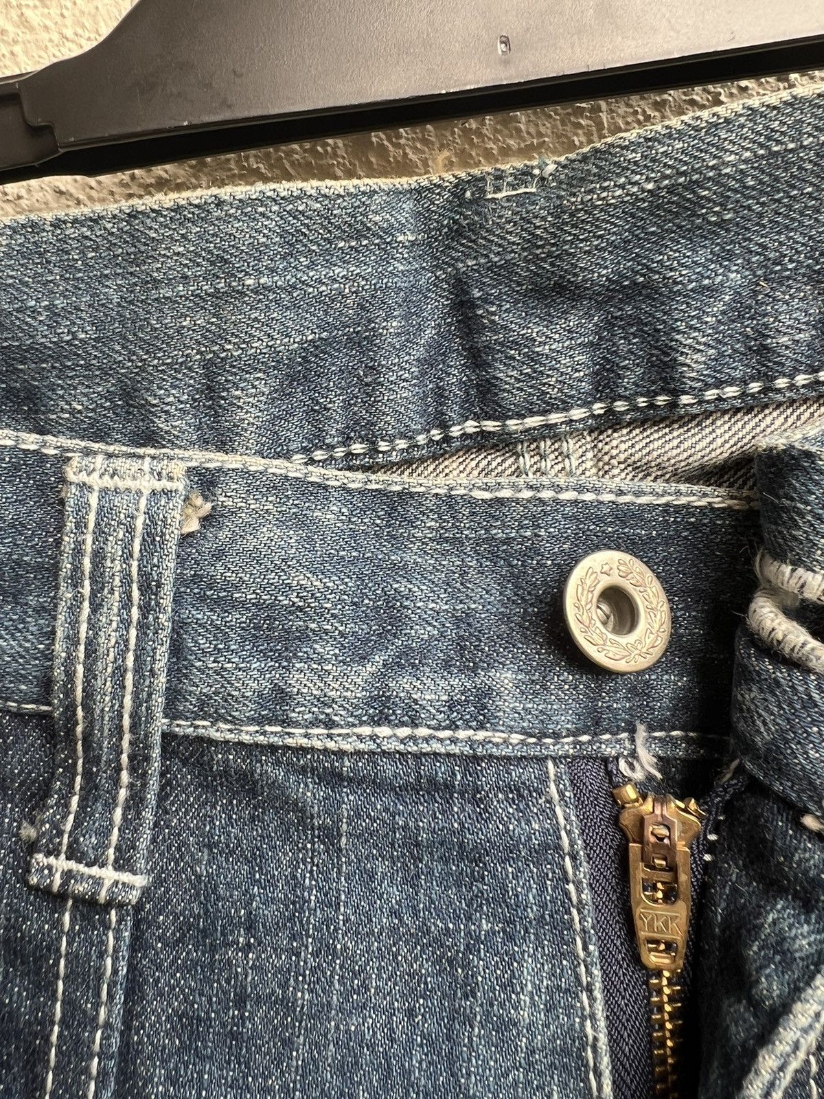 Vintage VTG REFER Japan Paint Splashed Distress Denim Cargo Jeans Size US 32 / EU 48 - 7 Thumbnail