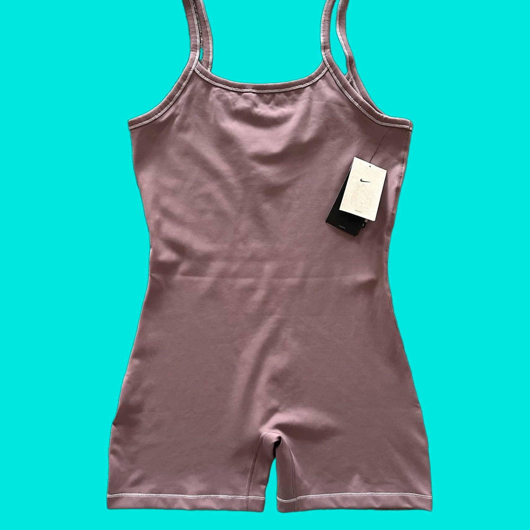 Nike Nike One Dri-FIT Bodysuit One Piece Women's Size L Smoky Mauve FQ2161-203 Size S / US 4 / IT 40 - 1 Thumbnail