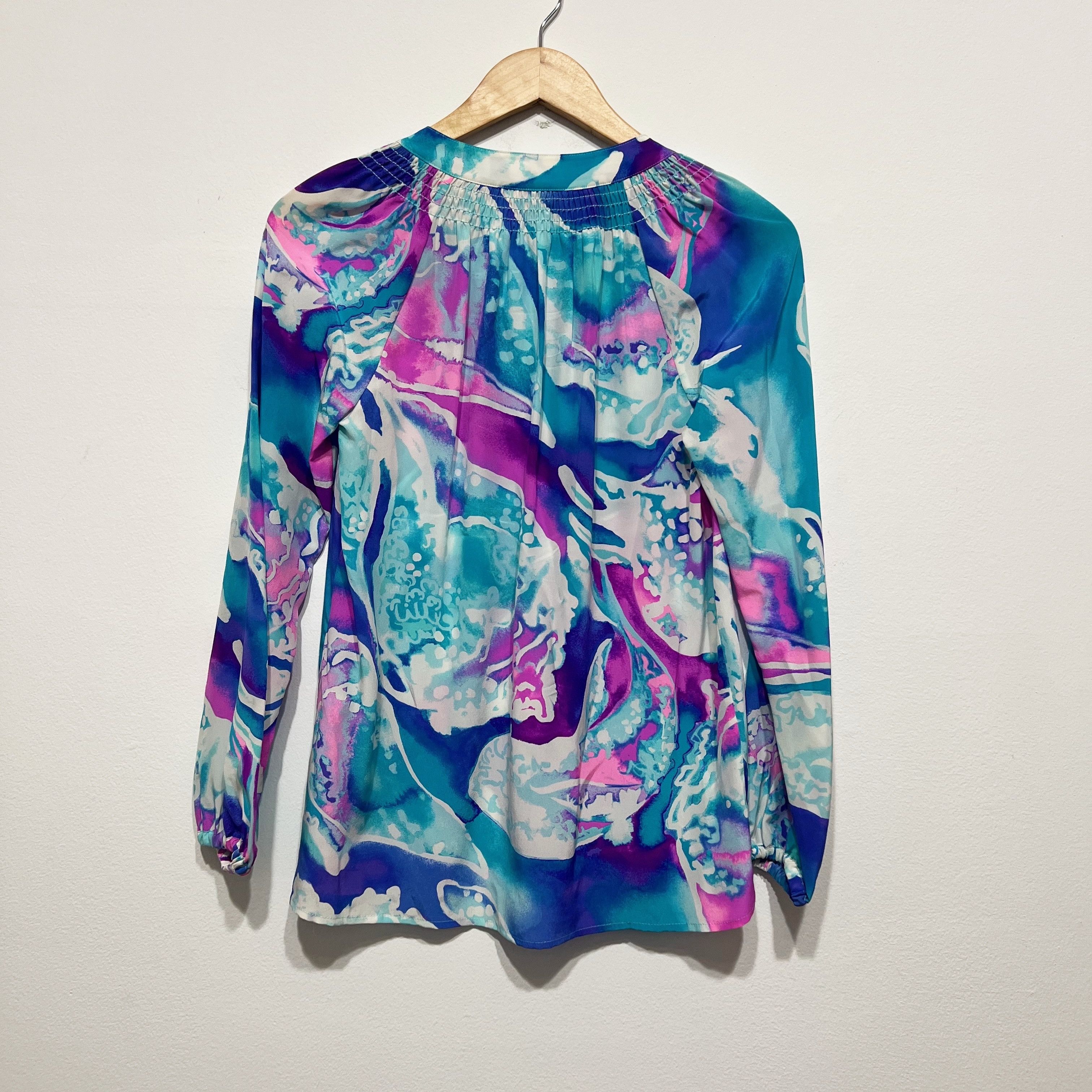 Lilly Pulitzer Lilly Pulitzer Women's Elsa Silk Chiffon Size XXS / US 00 / IT 34 - 4 Thumbnail