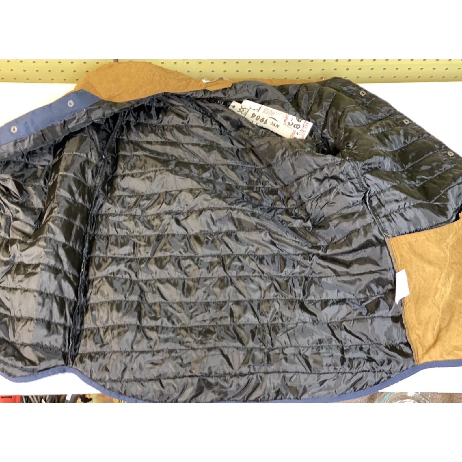 Denime Vals Denim Quilted Slim Fitted Button Shirt Jacket NWT, Button-Up, Long Sleeve, Collared, Multicolor Polyester, XL, Men Size US XL / EU 56 / 4 - 4 Thumbnail